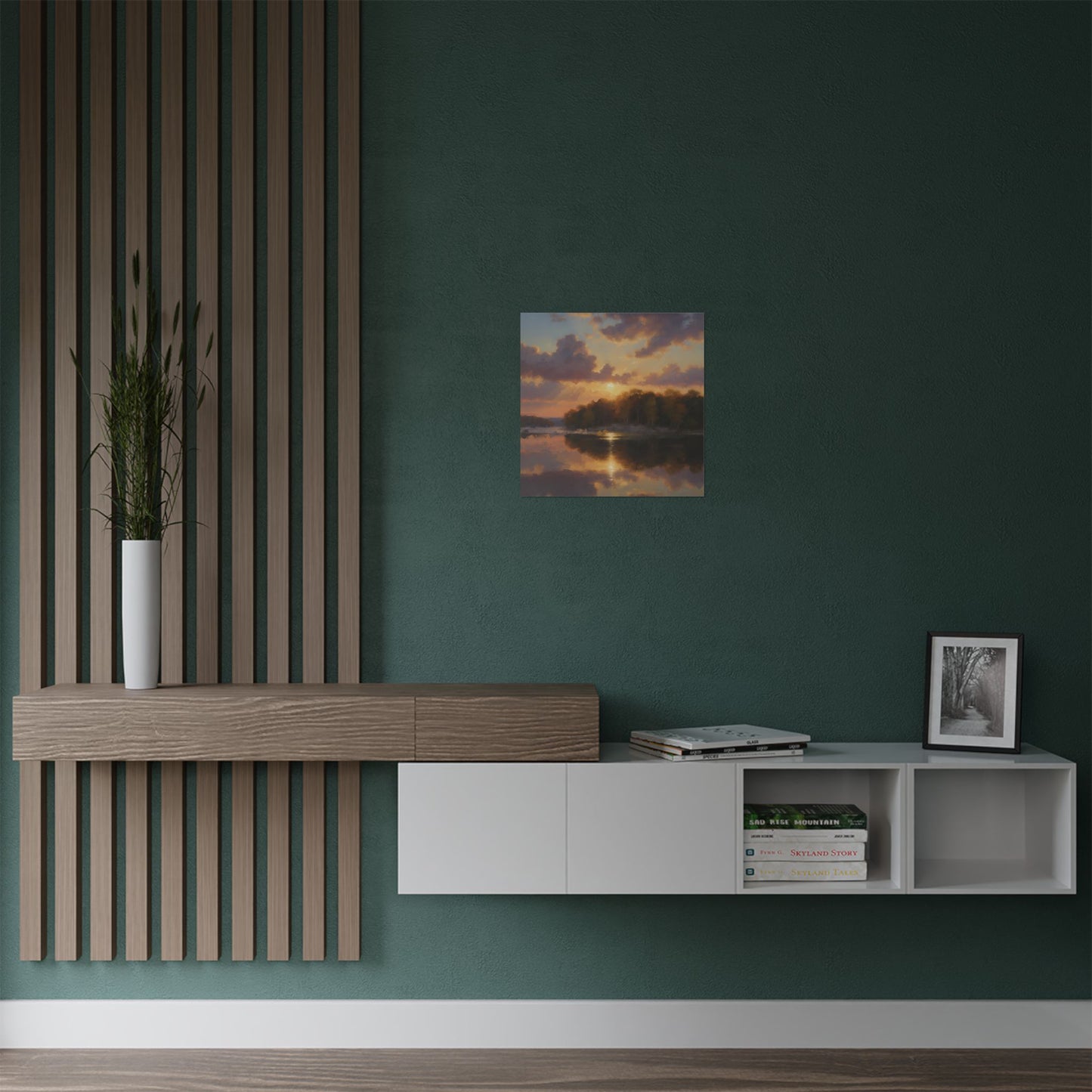"Fall Dawn Over Herrington" in Oil Satin Digital Fine Art Poster Print (300gsm)