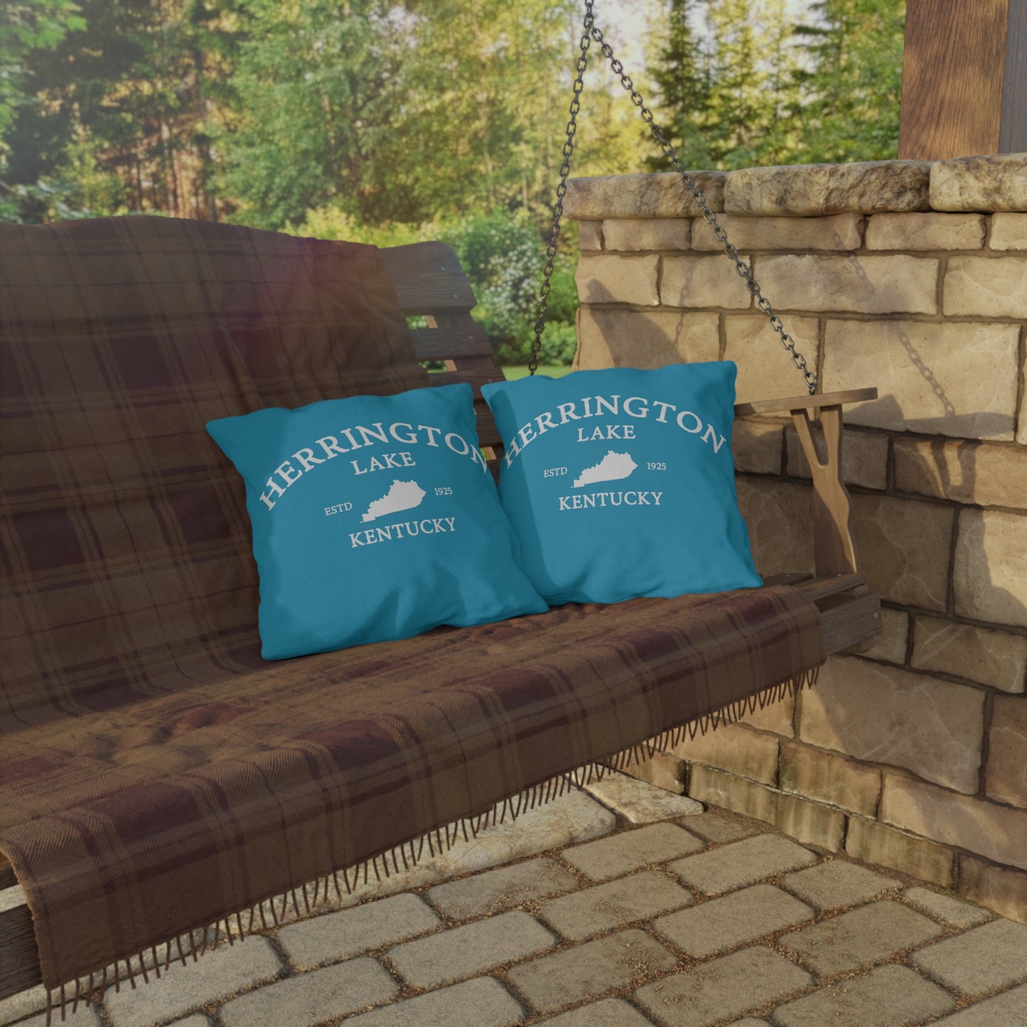 "Simply Herrington" Outdoor Pillows (Turquoise)