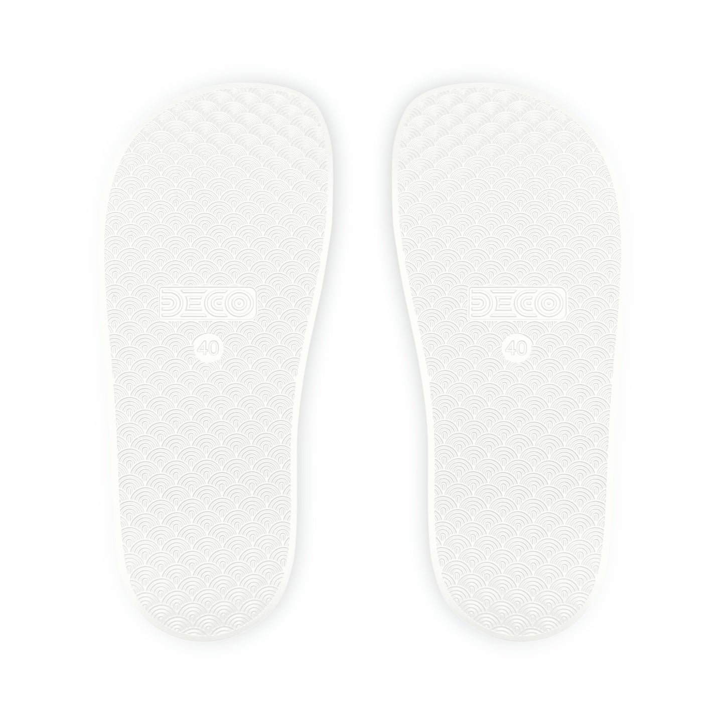 Men's HLKY White Anchor Slide Sandals, Black