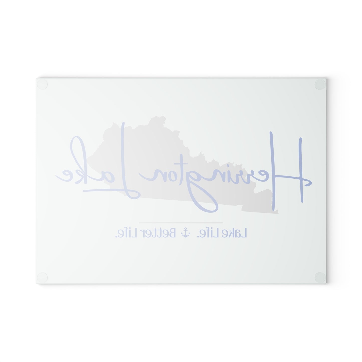 Herrington Lake Signature Collection Glass Cutting Board - White