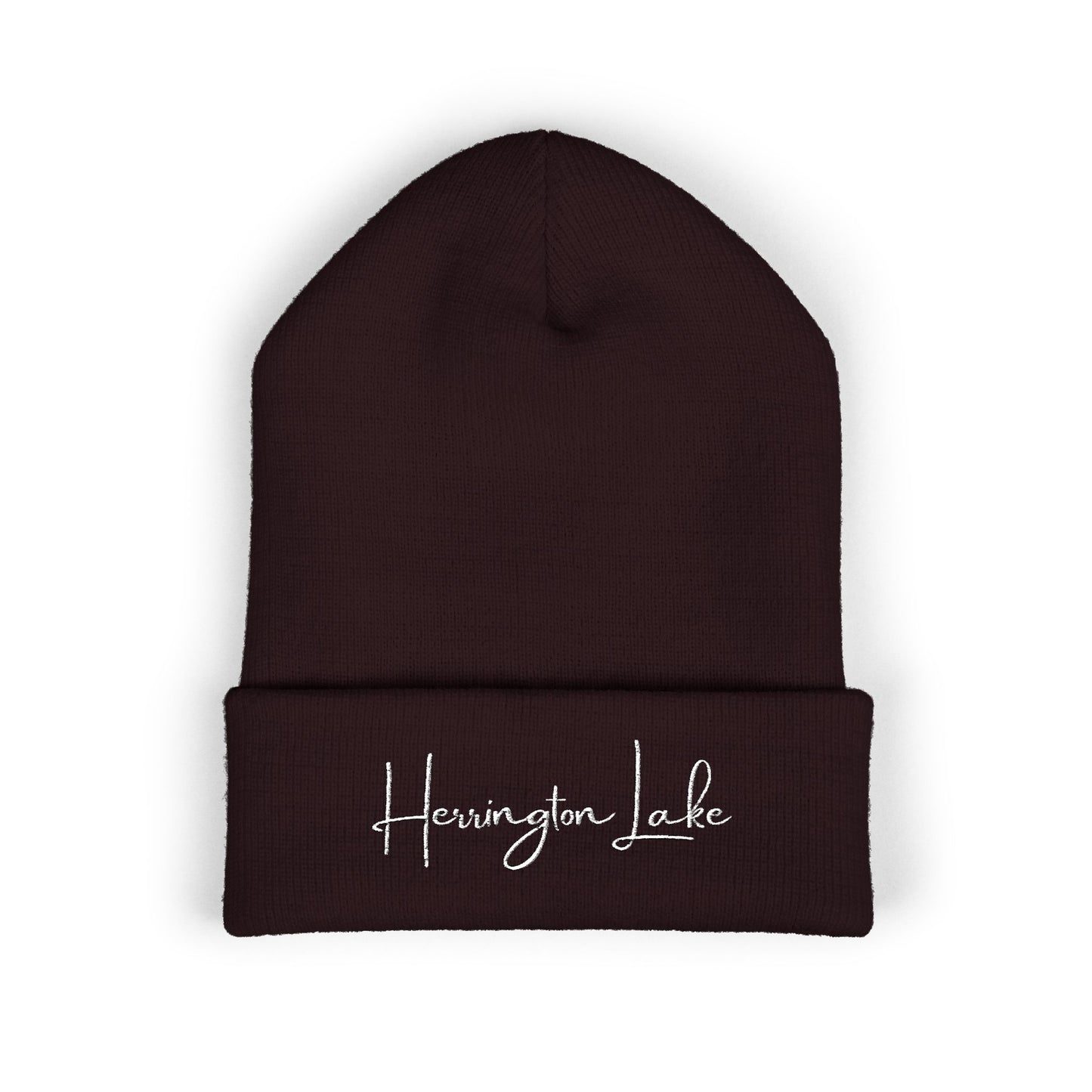 Embroidered Herrington Lake Script Logo Classic Cuffed Beanie