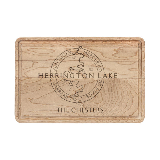 Custom Personalized Herrington Lake Classic Collection Wooden Cutting Board (Engraving - Maple & Walnut)