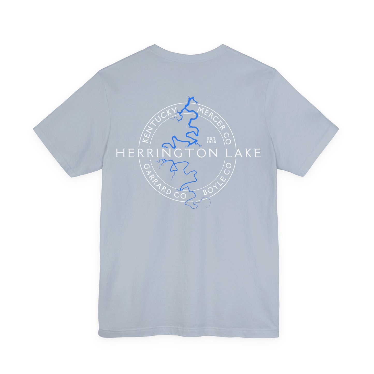 "The Classic" Herrington Lake and County Double-Sided Print Unisex Jersey Knit Cotton Short Sleeve Tee