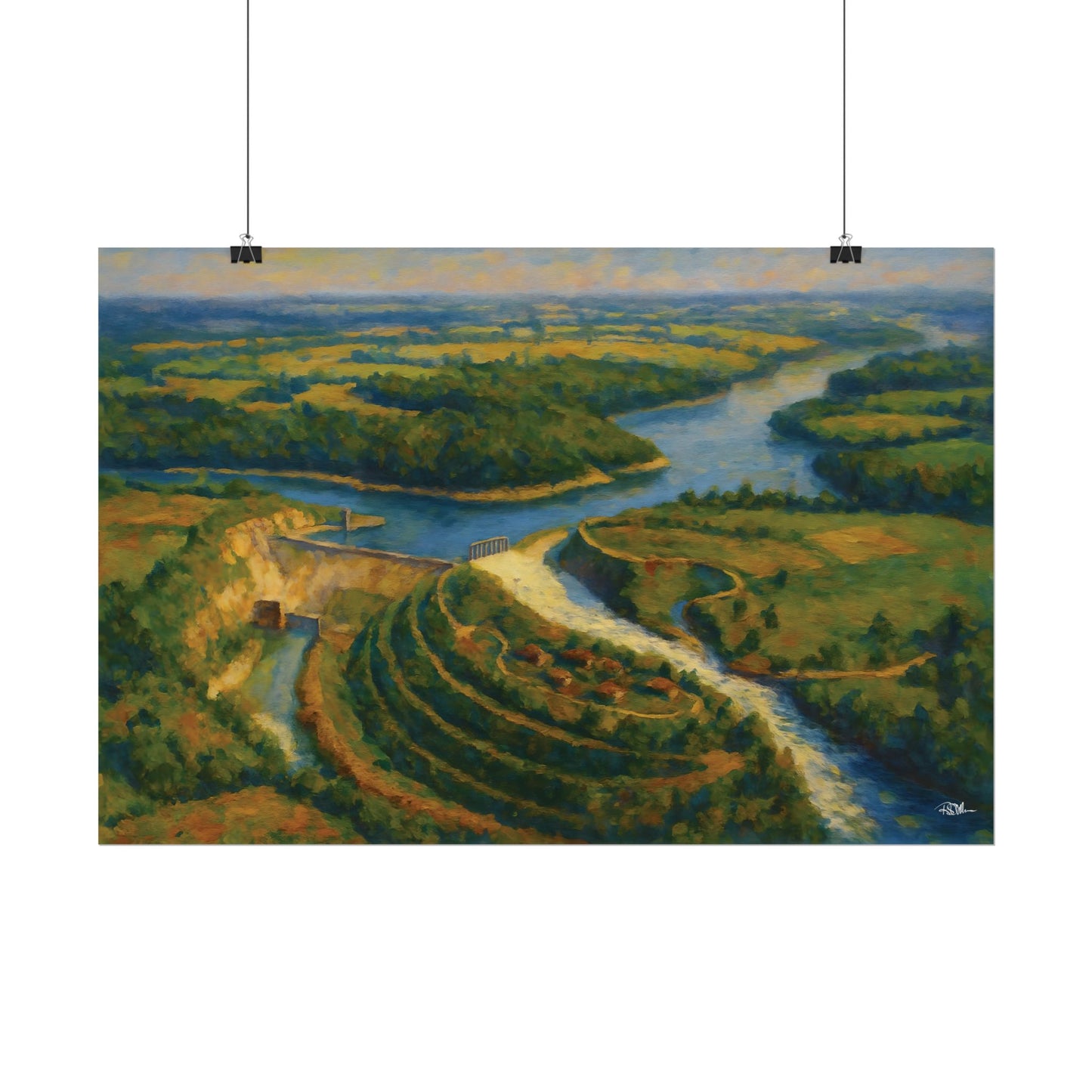 "Dix Dam: A Painter's Perspective" Textured Watercolor Matte Posters (285 gsm watercolor paper)