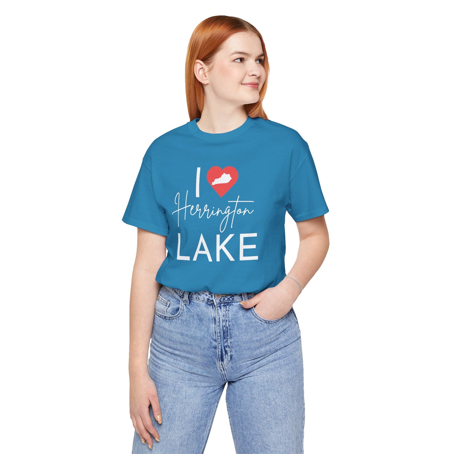 I ❤️ Herrington Lake Unisex Jersey Knit Cotton Short Sleeve Tee