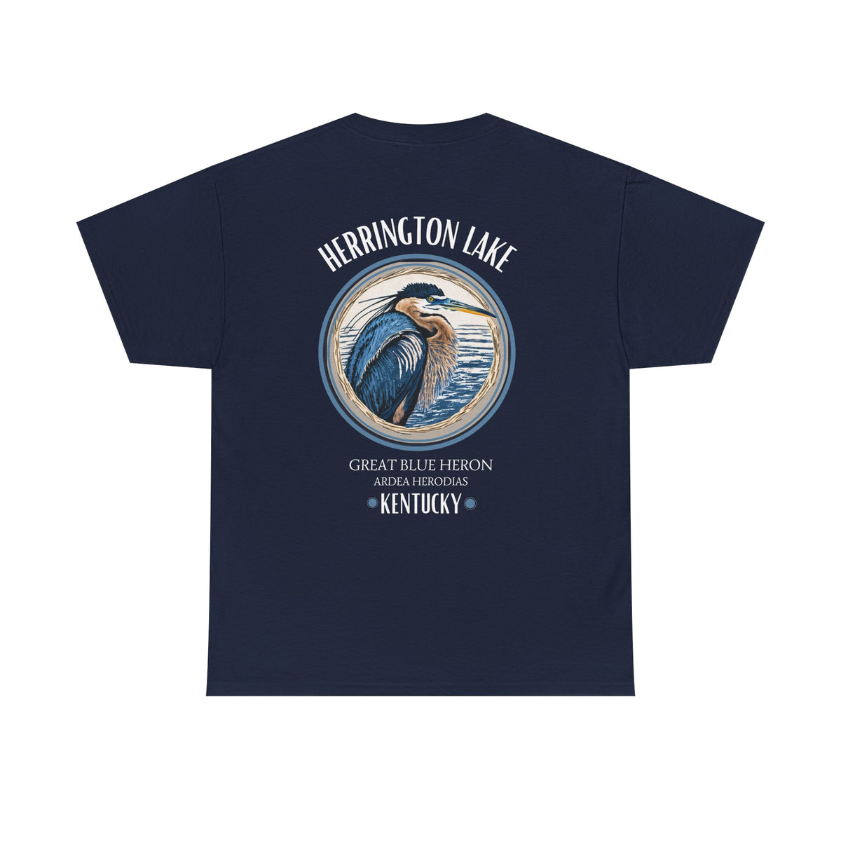 Great Blue Heron - Double-Sided Herrington Wildlife Collection Cotton Tee
