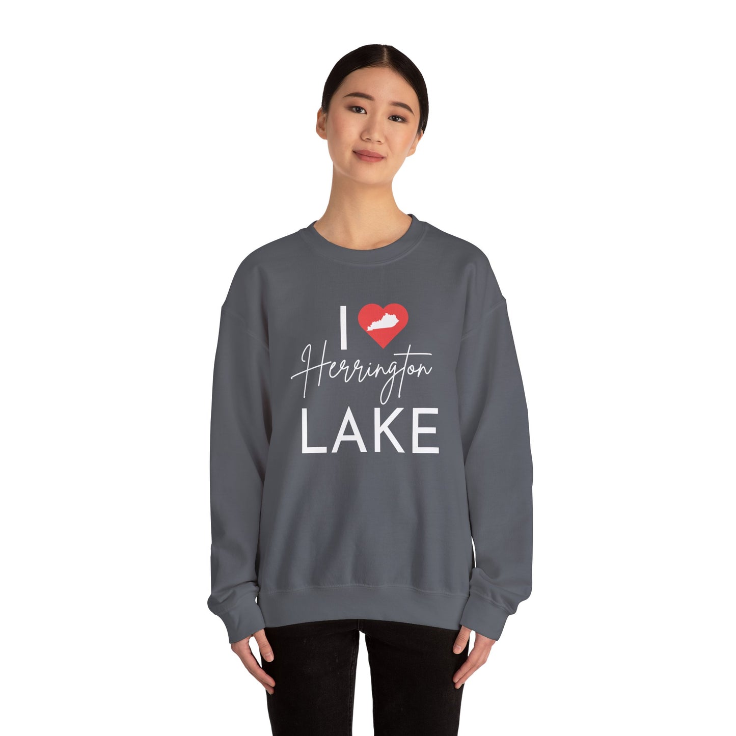 I ❤️ Herrington Lake Heavy Blend™ Crewneck Sweatshirt