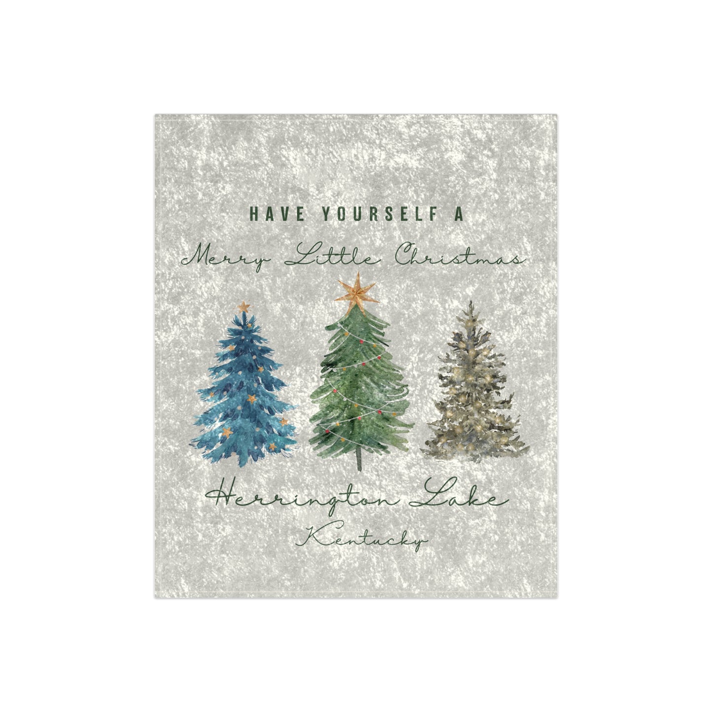 “Have Yourself a Merry Little Christmas” Herrington Lake Crushed Velvet Blanket