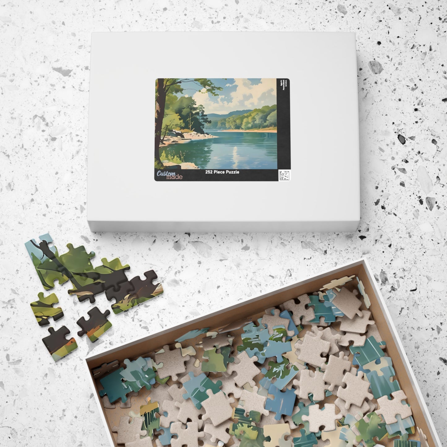 "Afternoon in the Cove" Herrington Lake Vista Watercolor Puzzle (110, 252, 520, 1014-piece)