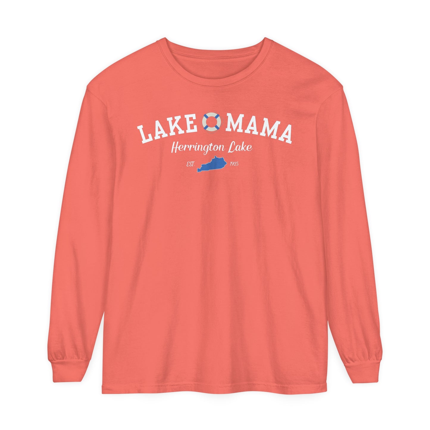 "Lake Mama" Garment-Dyed Premium Comfort Colors™ Long Sleeve T-Shirt