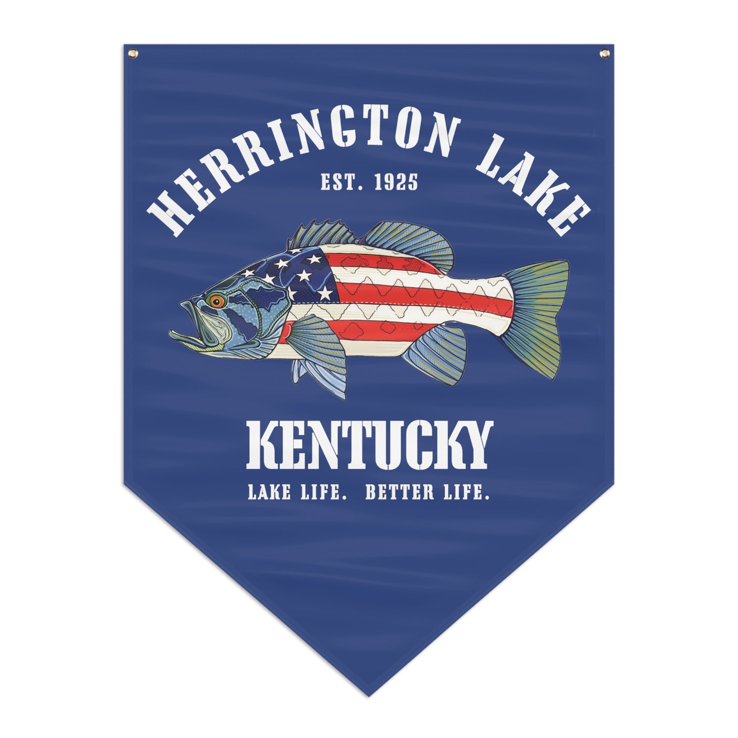 Herrington Lake Patriots All-American Angler Pennant Banner - Blue