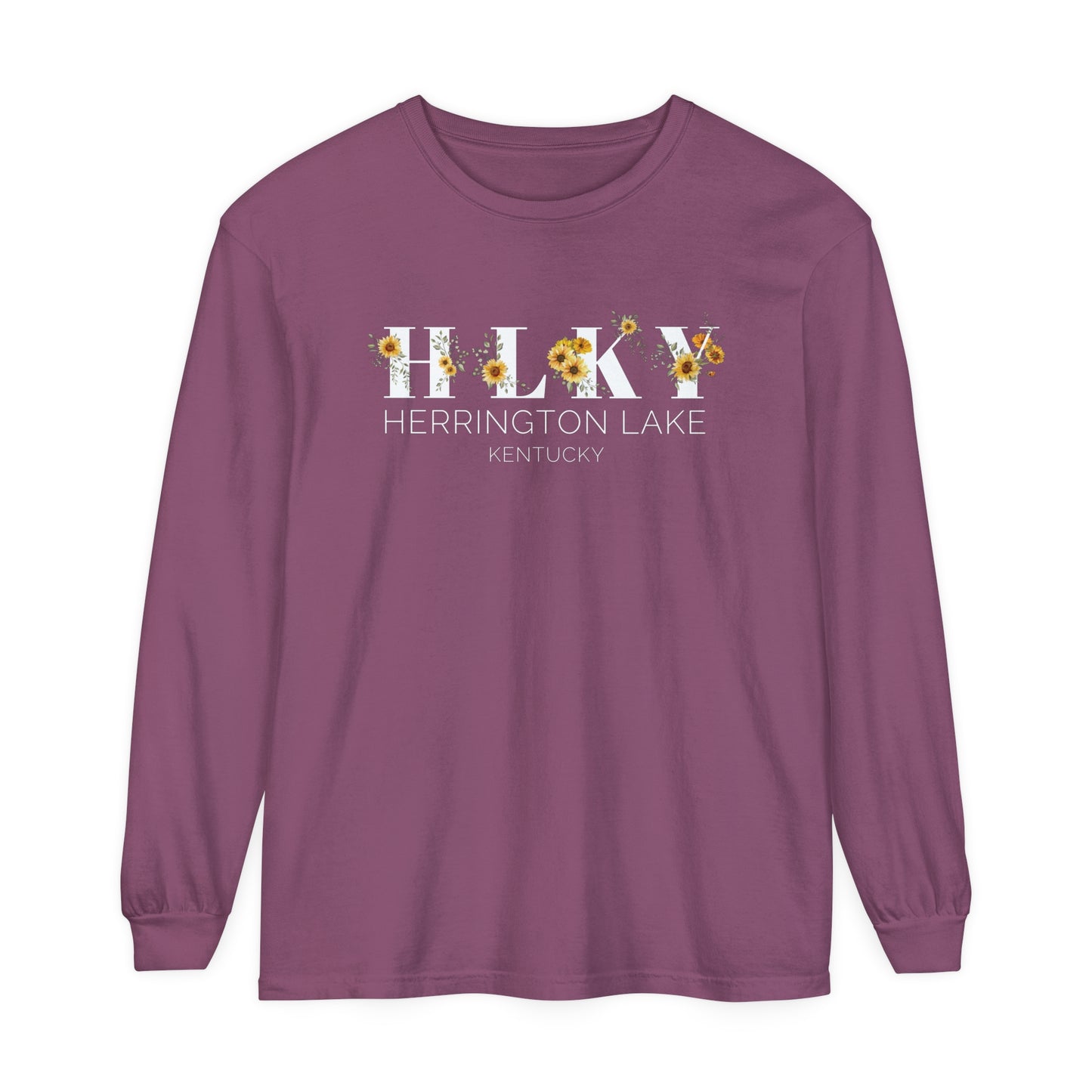 HLKY Collection Sunflowers Garment-Dyed Comfort Colors™ Long Sleeve T-Shirt