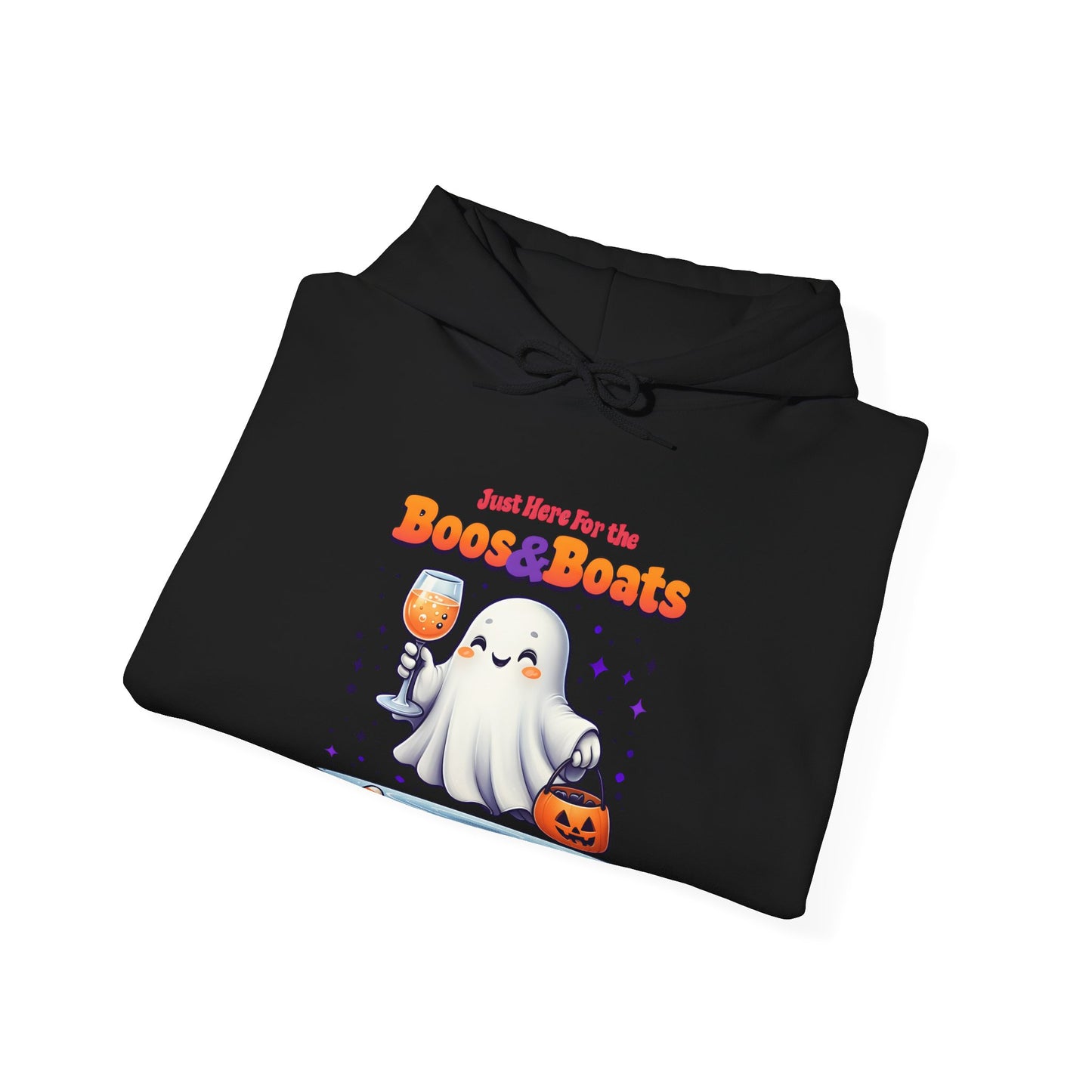 "Just Here For The Boos & Boats" Unisex Heavy Blend™ Hooded Sweatshirt