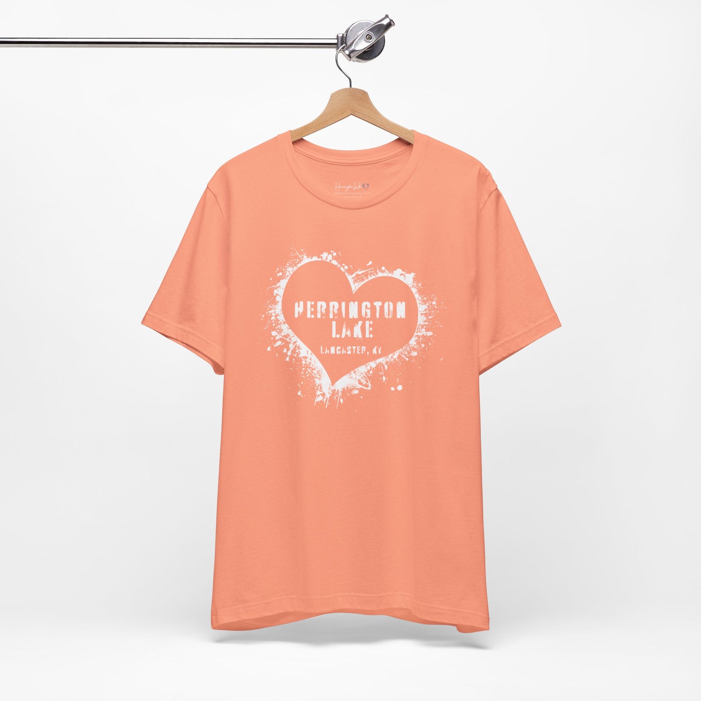 Herrington Lake Heart & Hometown Jersey Knit Cotton Tee (Lancaster, KY)