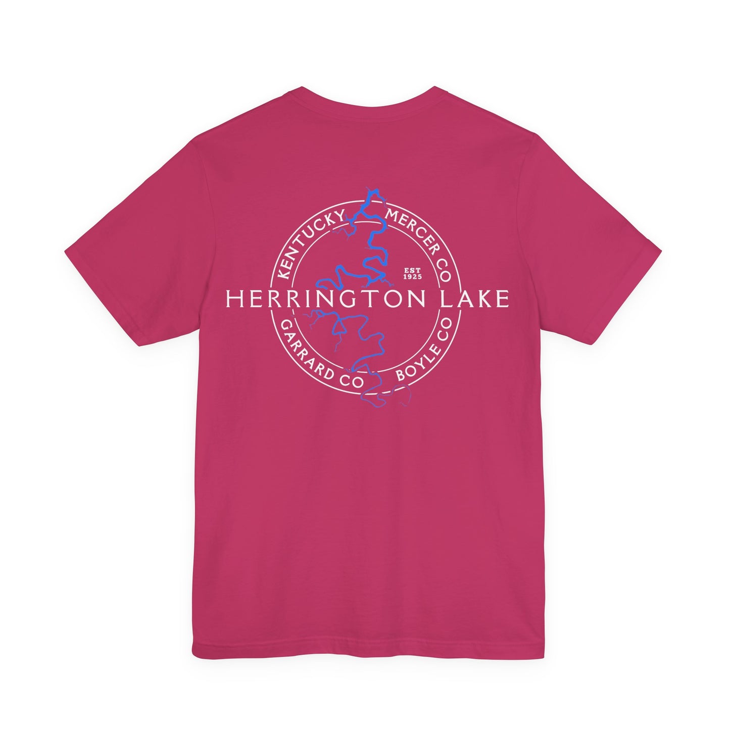 "The Classic" Herrington Lake and County Double-Sided Print Unisex Jersey Knit Cotton Short Sleeve Tee