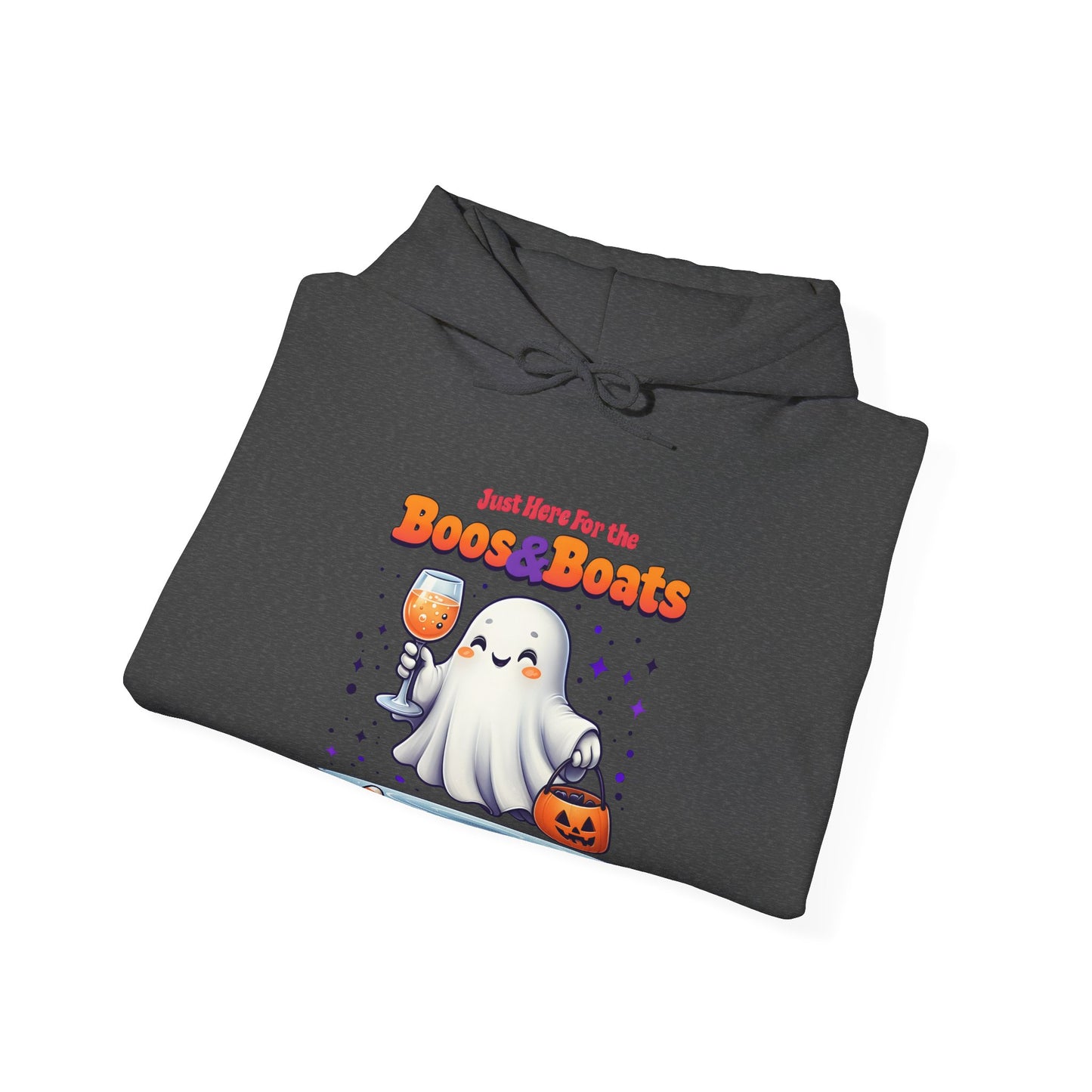 "Just Here For The Boos & Boats" Unisex Heavy Blend™ Hooded Sweatshirt