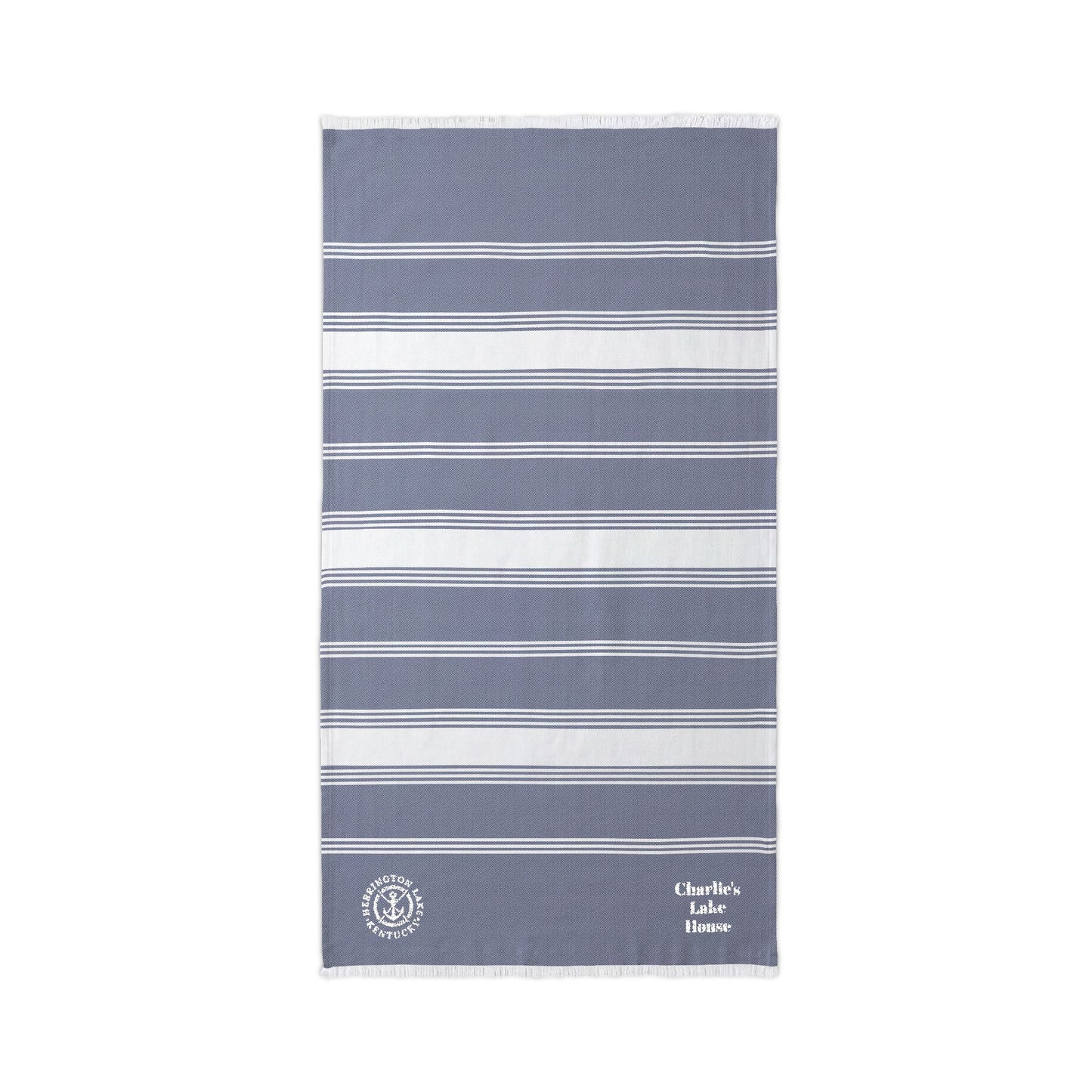 Custom Personlized Herrington Lake Nautical Collection Luxe Beach Throw (Embroidery)