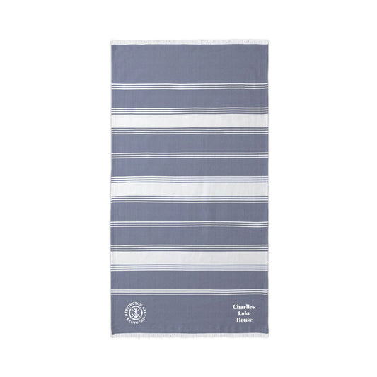 Custom Personlized Herrington Lake Nautical Collection Luxe Beach Throw (Embroidery)