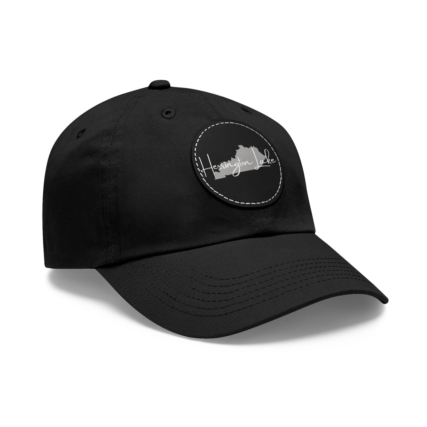 Herrington Lake Signature Collection Dad Hat with Leather Patch (Round)