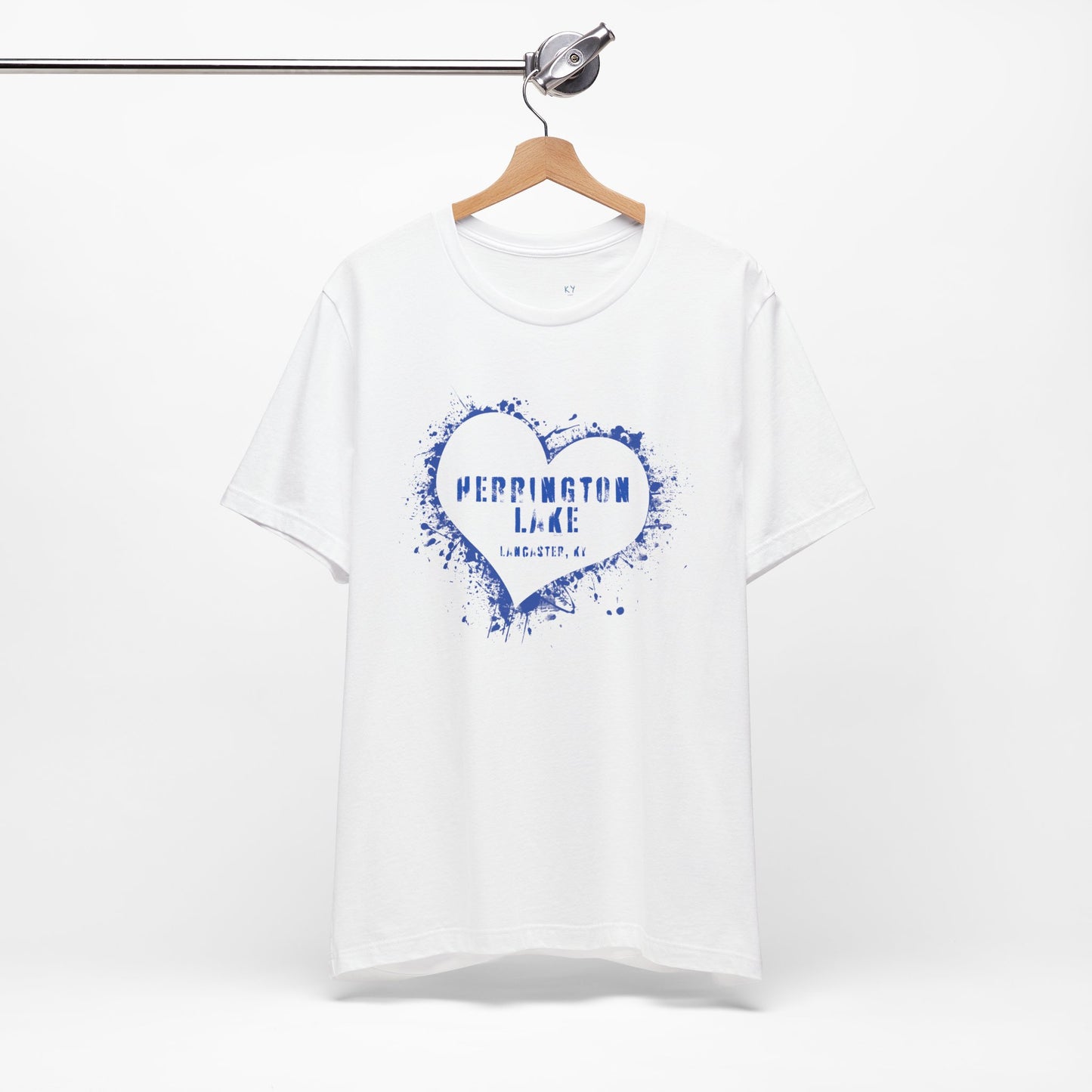 Herrington Lake Heart & Hometown Jersey Knit Cotton Tee (Lancaster, KY)