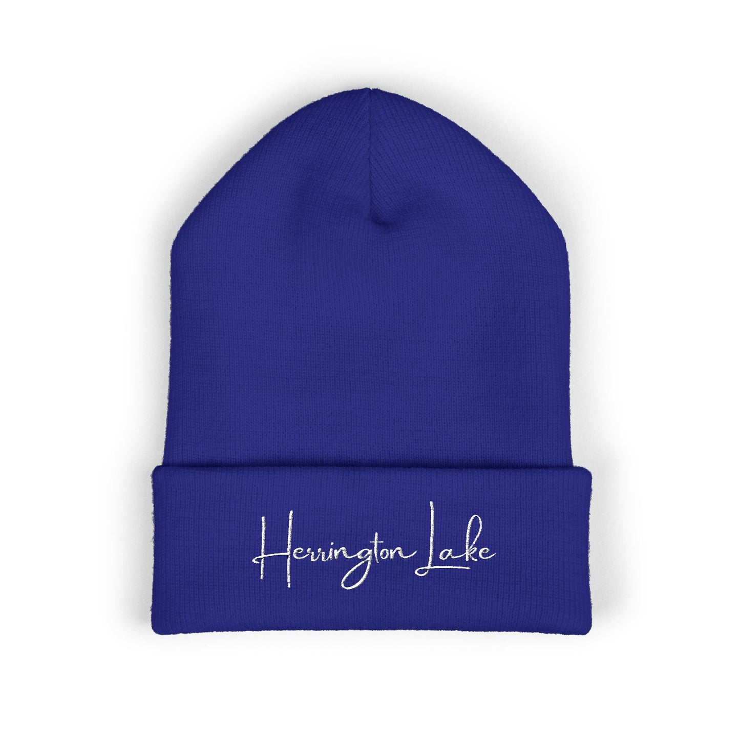 Embroidered Herrington Lake Script Logo Classic Cuffed Beanie