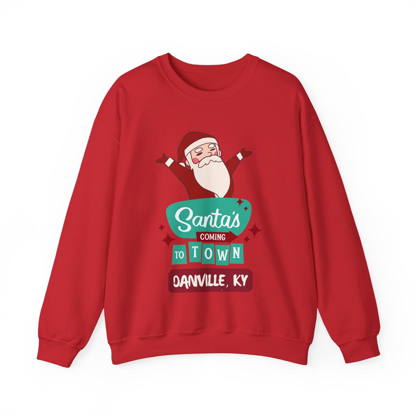 Santa is Coming to Danville KY Heavy Blend™ Crewneck Sweatshirt