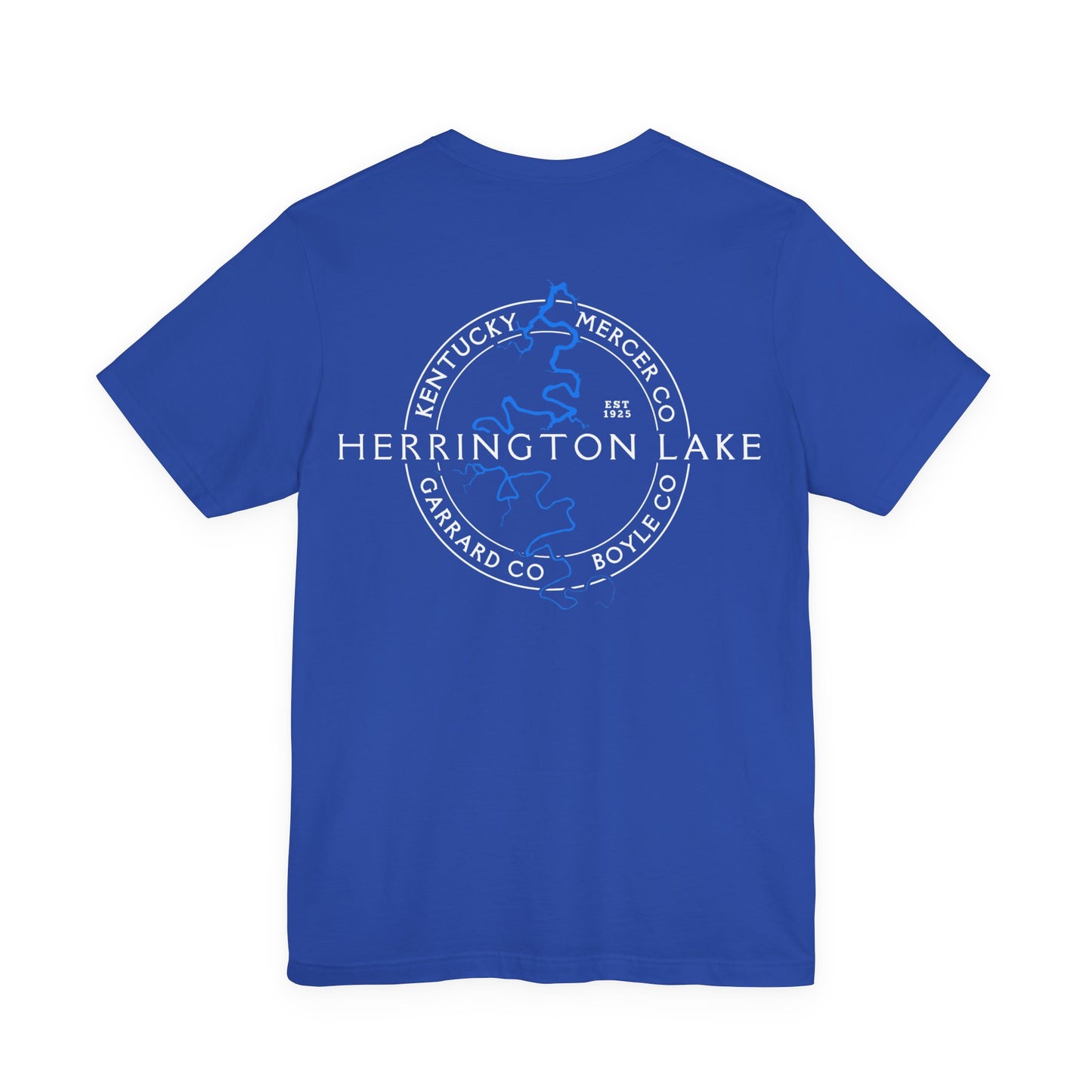 "The Classic" Herrington Lake and County Double-Sided Print Unisex Jersey Knit Cotton Short Sleeve Tee