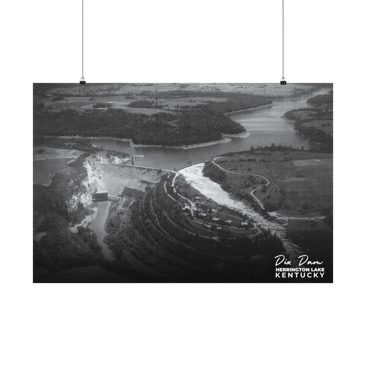 "Dix Dam" Lake History Collection Matte Poster (175gsm Archival Paper)