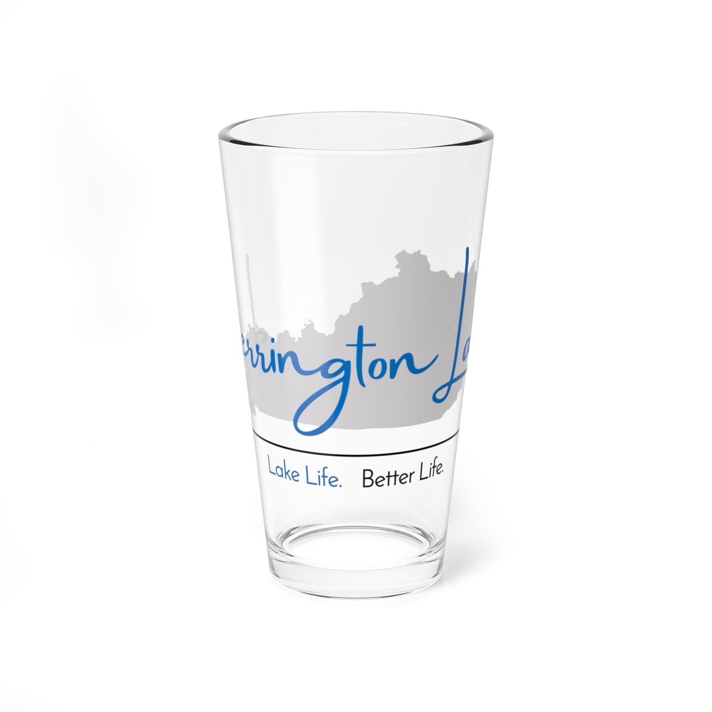 Herrington Lake Signature Collection Mixing/Pint Glass, 16oz (Blue)