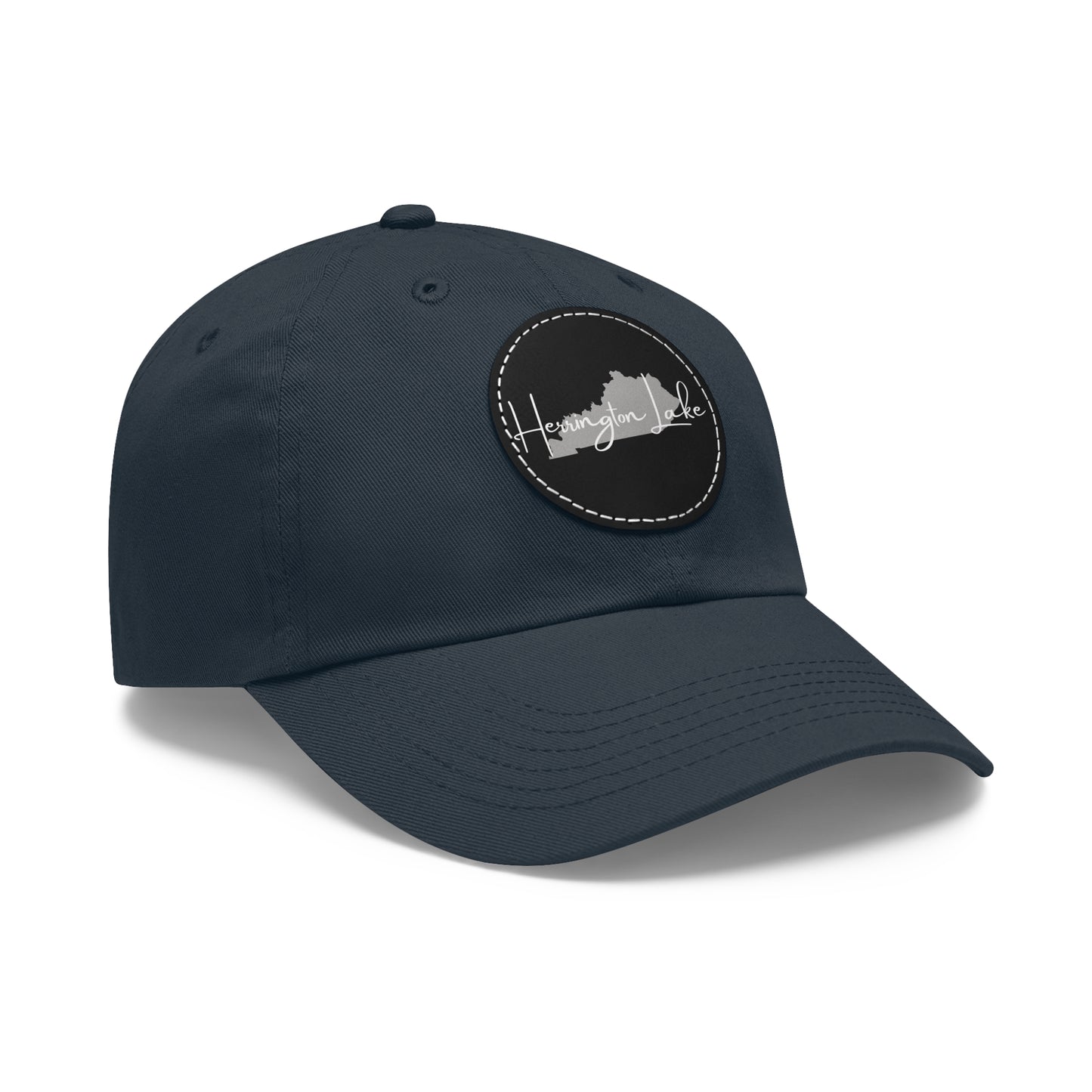 Herrington Lake Signature Collection Dad Hat with Leather Patch (Round)