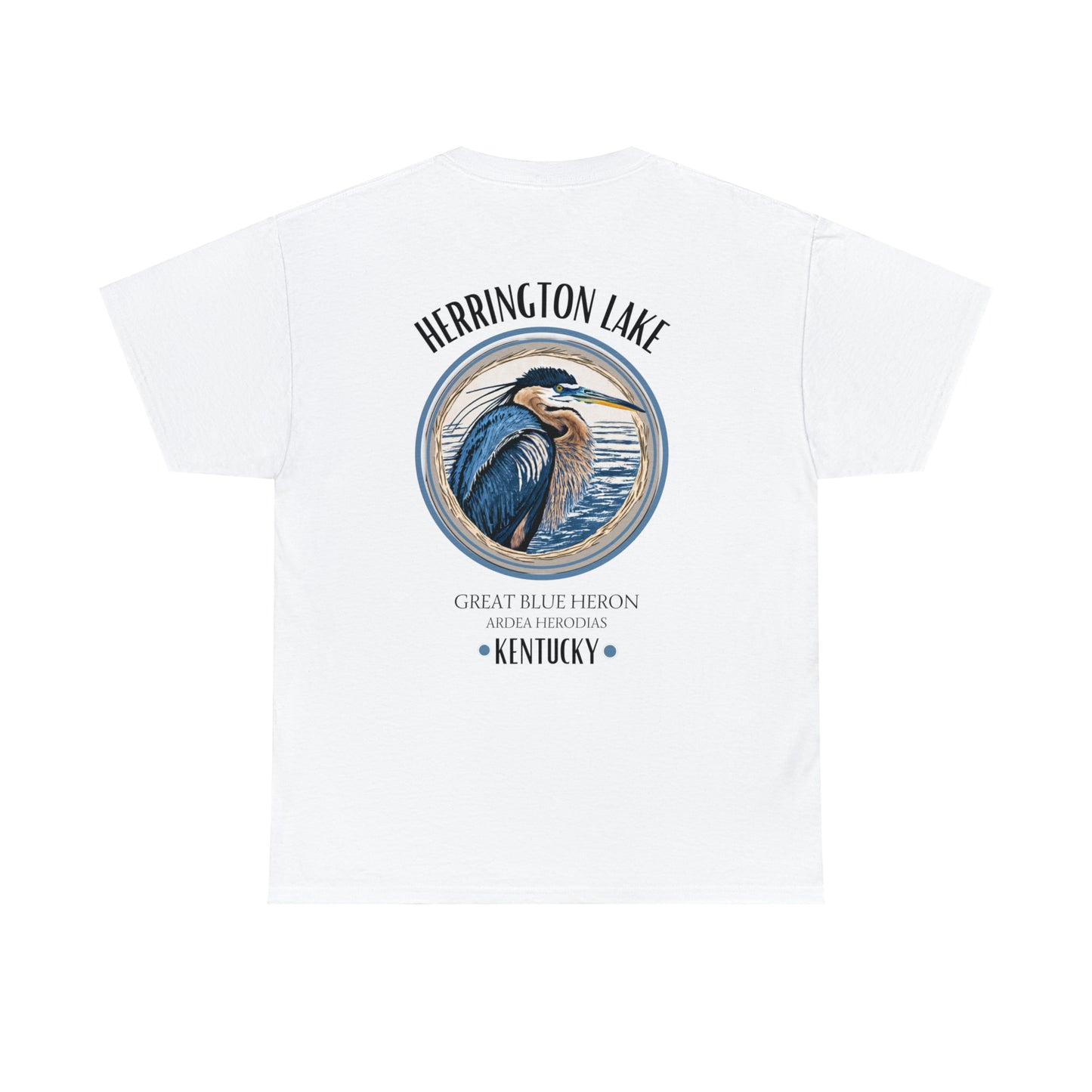 Great Blue Heron - Double-Sided Herrington Wildlife Collection Cotton Tee