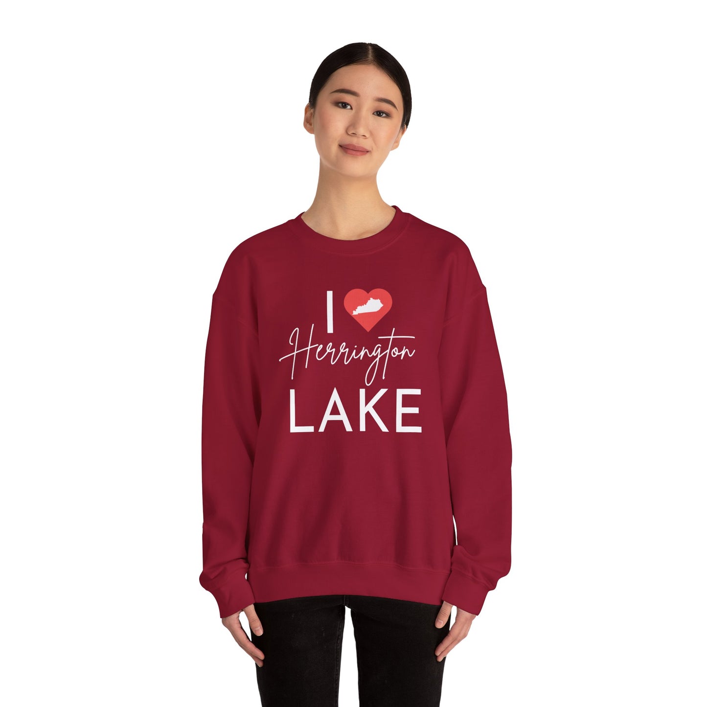 I ❤️ Herrington Lake Heavy Blend™ Crewneck Sweatshirt