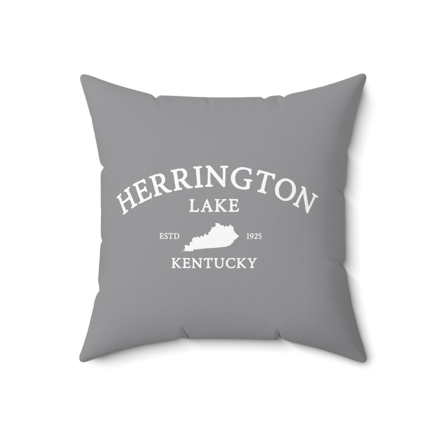 "Simply Herrington" Spun Polyester Square Accent Pillow (Light Grey)