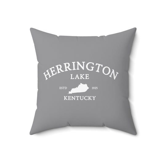 "Simply Herrington" Spun Polyester Square Accent Pillow (Light Grey)