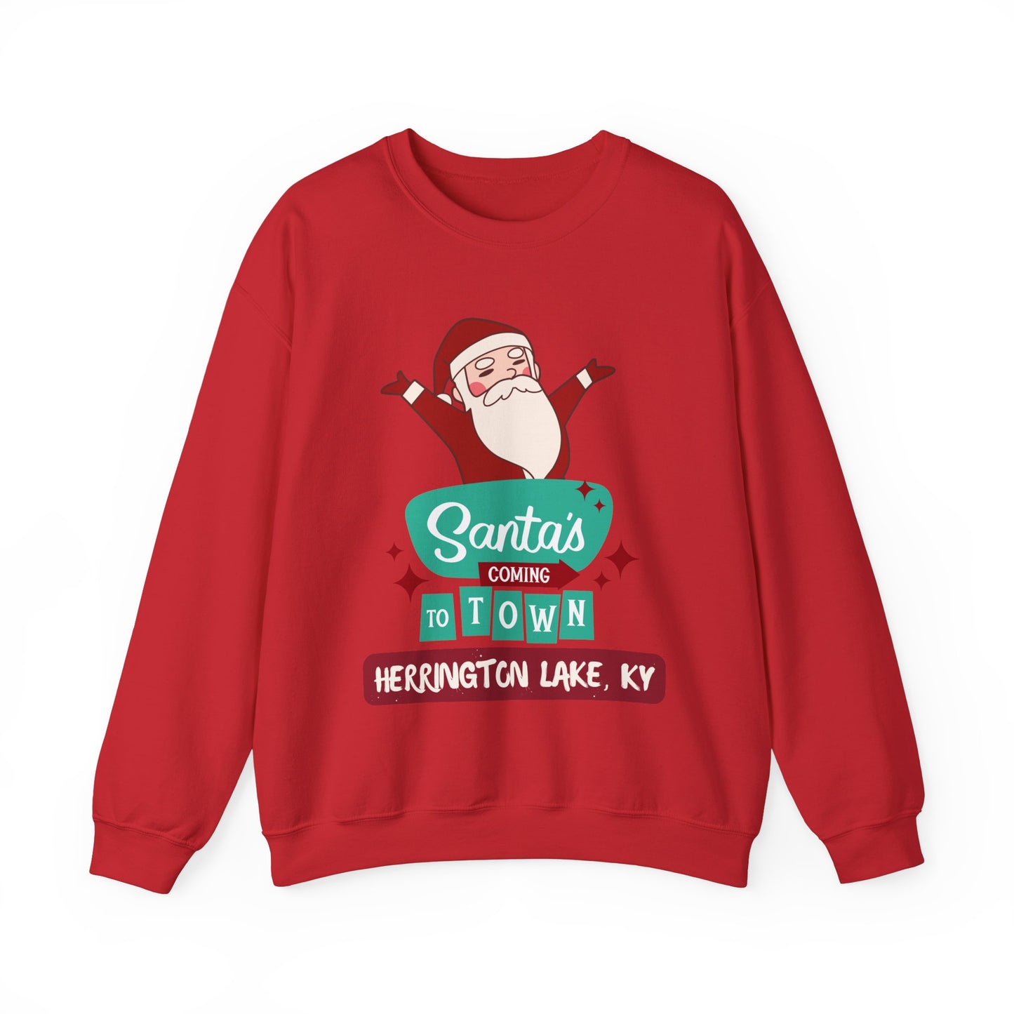 Santa is Coming to Herrington Lake Heavy Blend™ Crewneck Sweatshirt