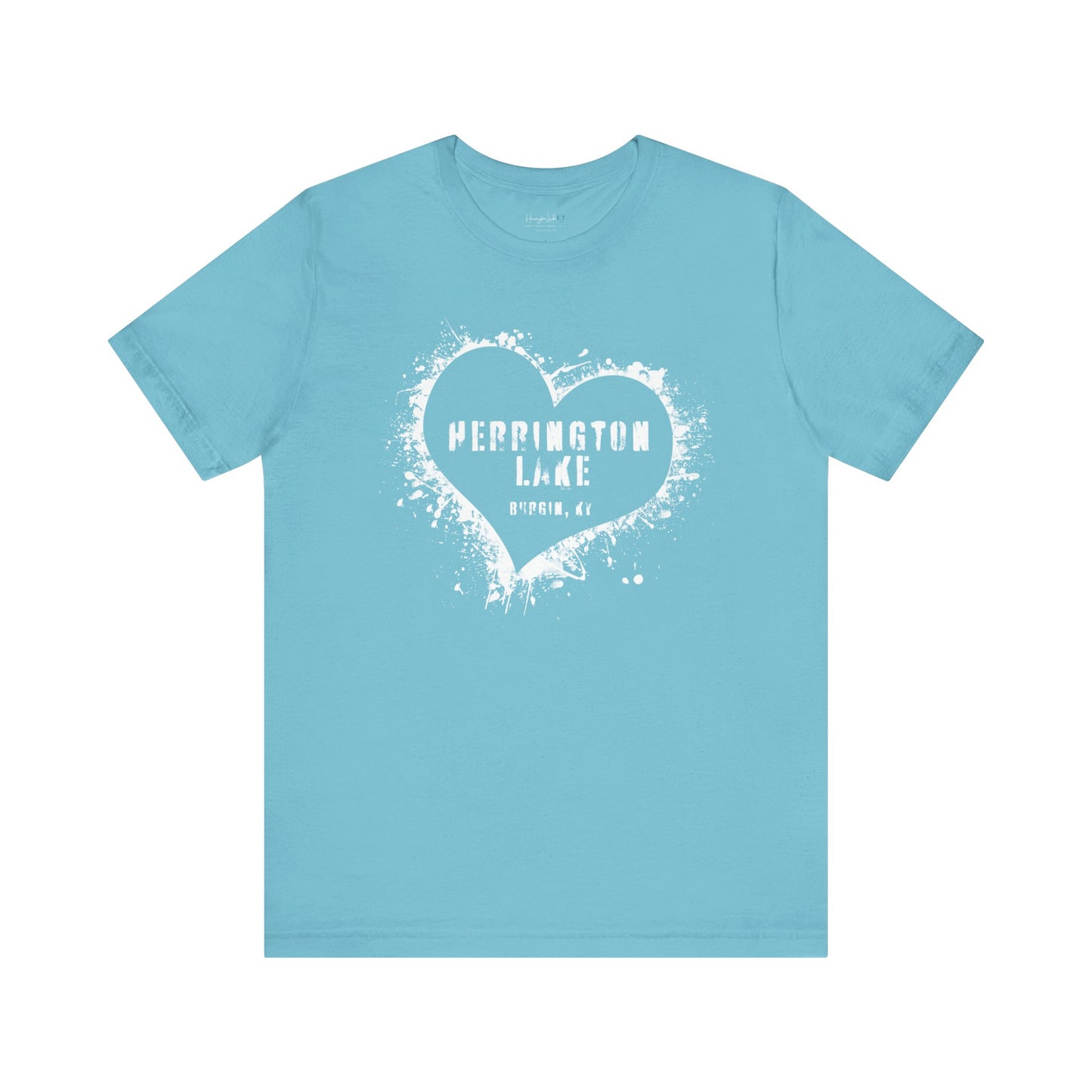 Herrington Lake Heart & Hometown Jersey Knit Cotton Tee (Burgin, KY)