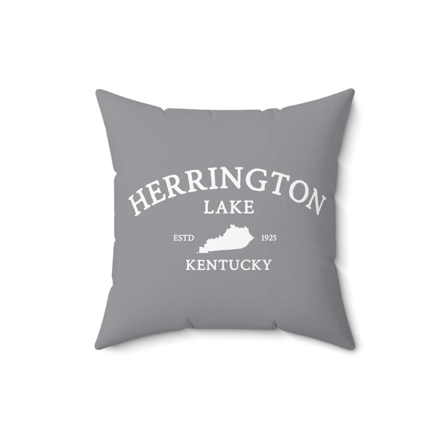 "Simply Herrington" Spun Polyester Square Accent Pillow (Light Grey)