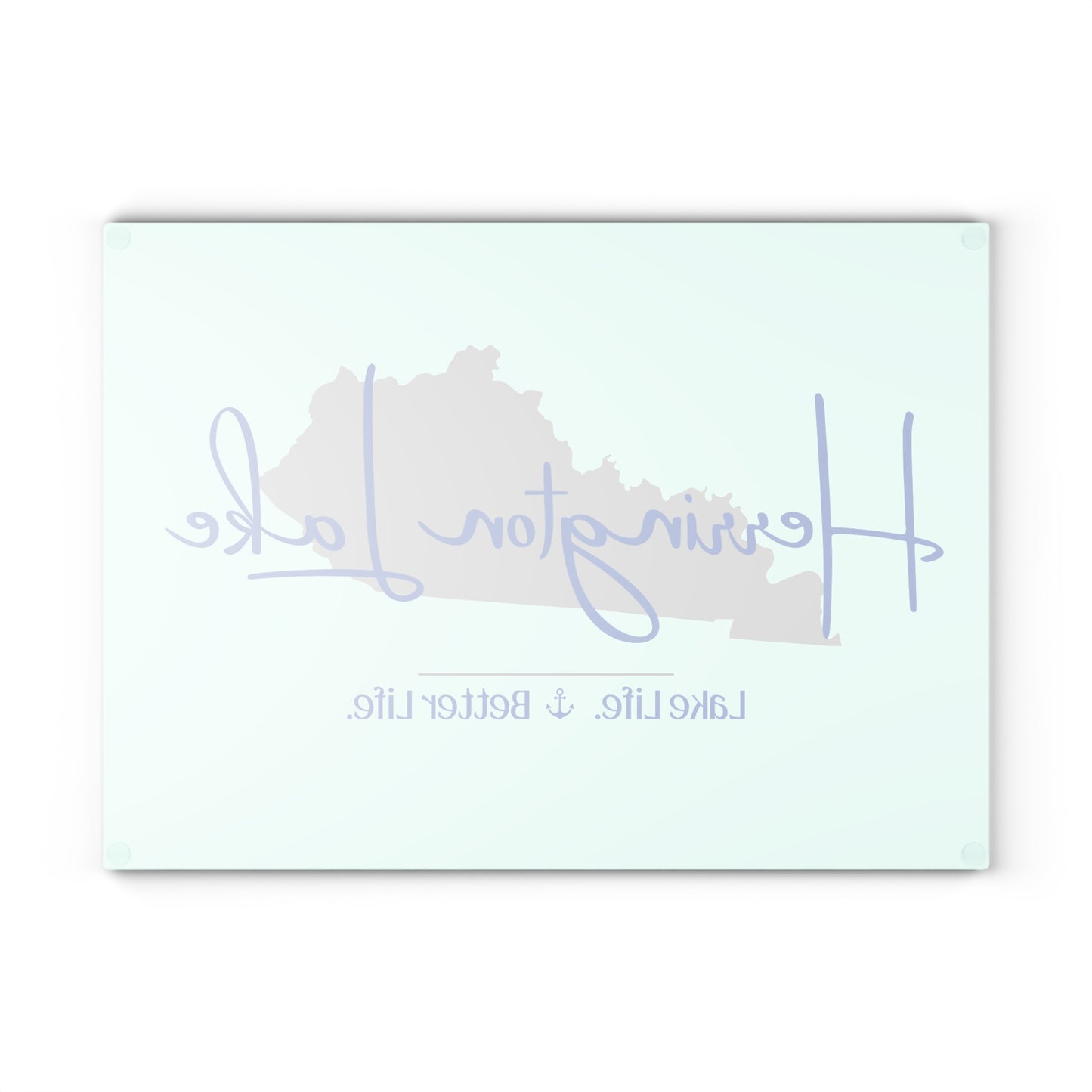 Herrington Lake Signature Collection Glass Cutting Board - White