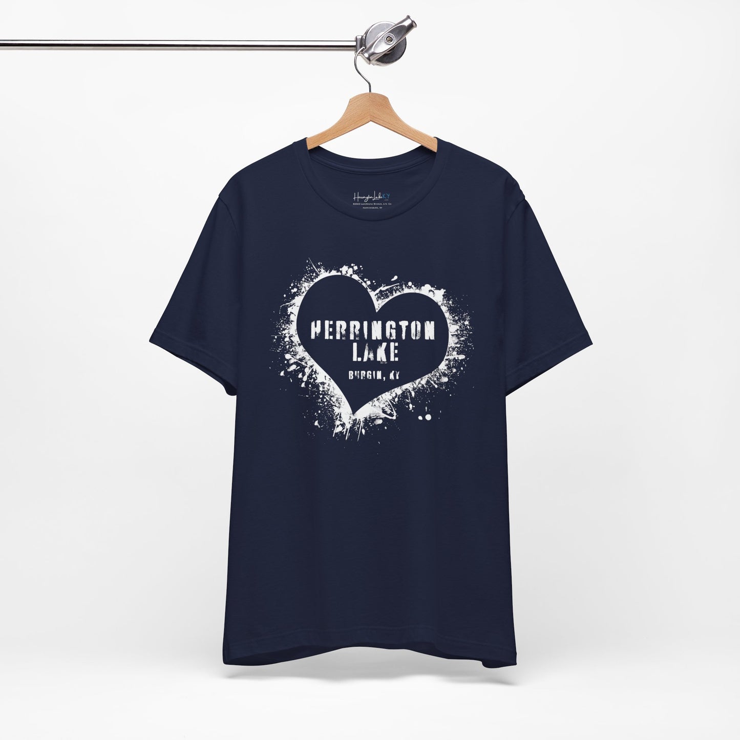 Herrington Lake Heart & Hometown Jersey Knit Cotton Tee (Burgin, KY)