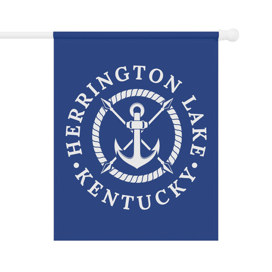 Herrington Lake White Anchor Nautical House Banner