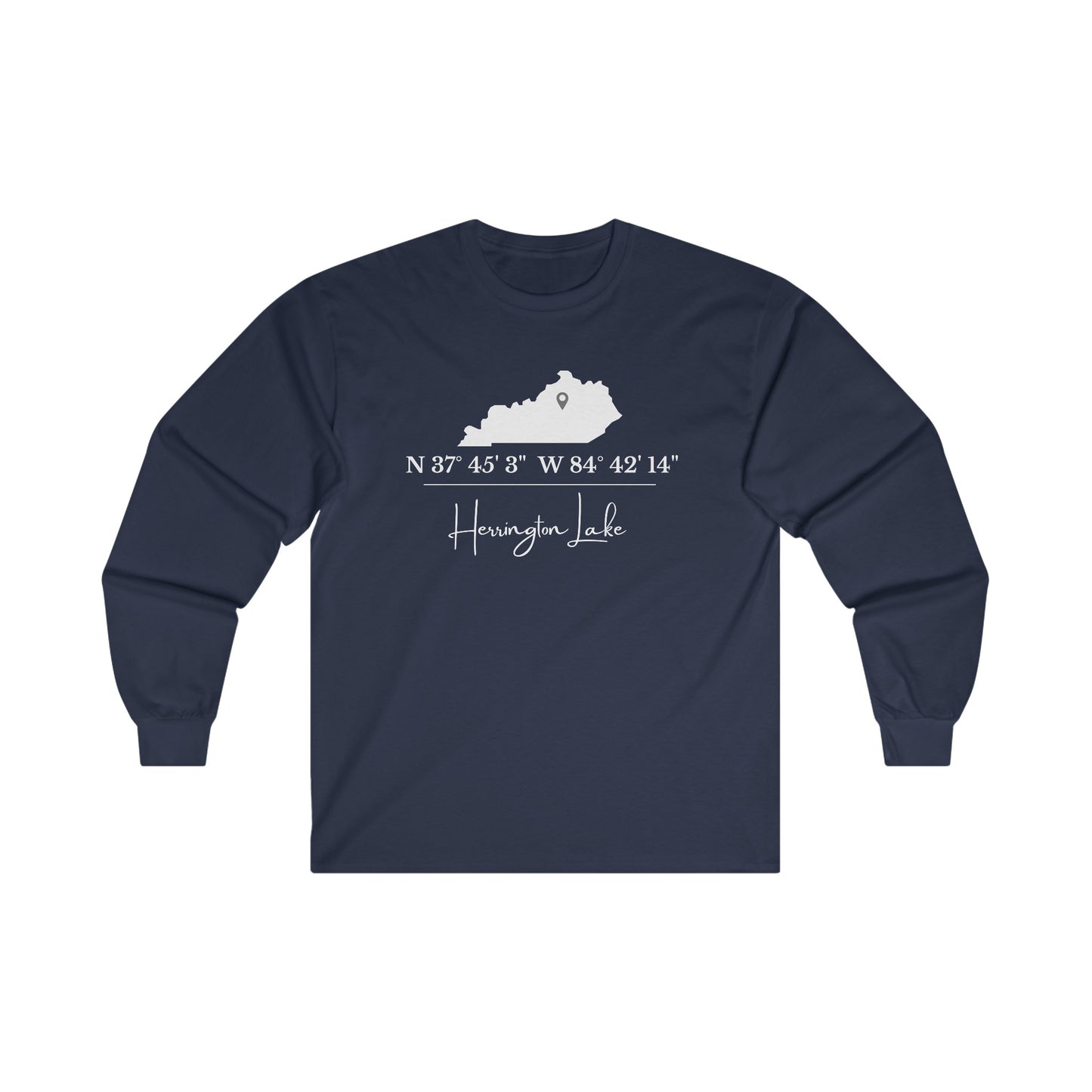 Herrington Lake Coordinates Long Sleeve Ultra Cotten Tee