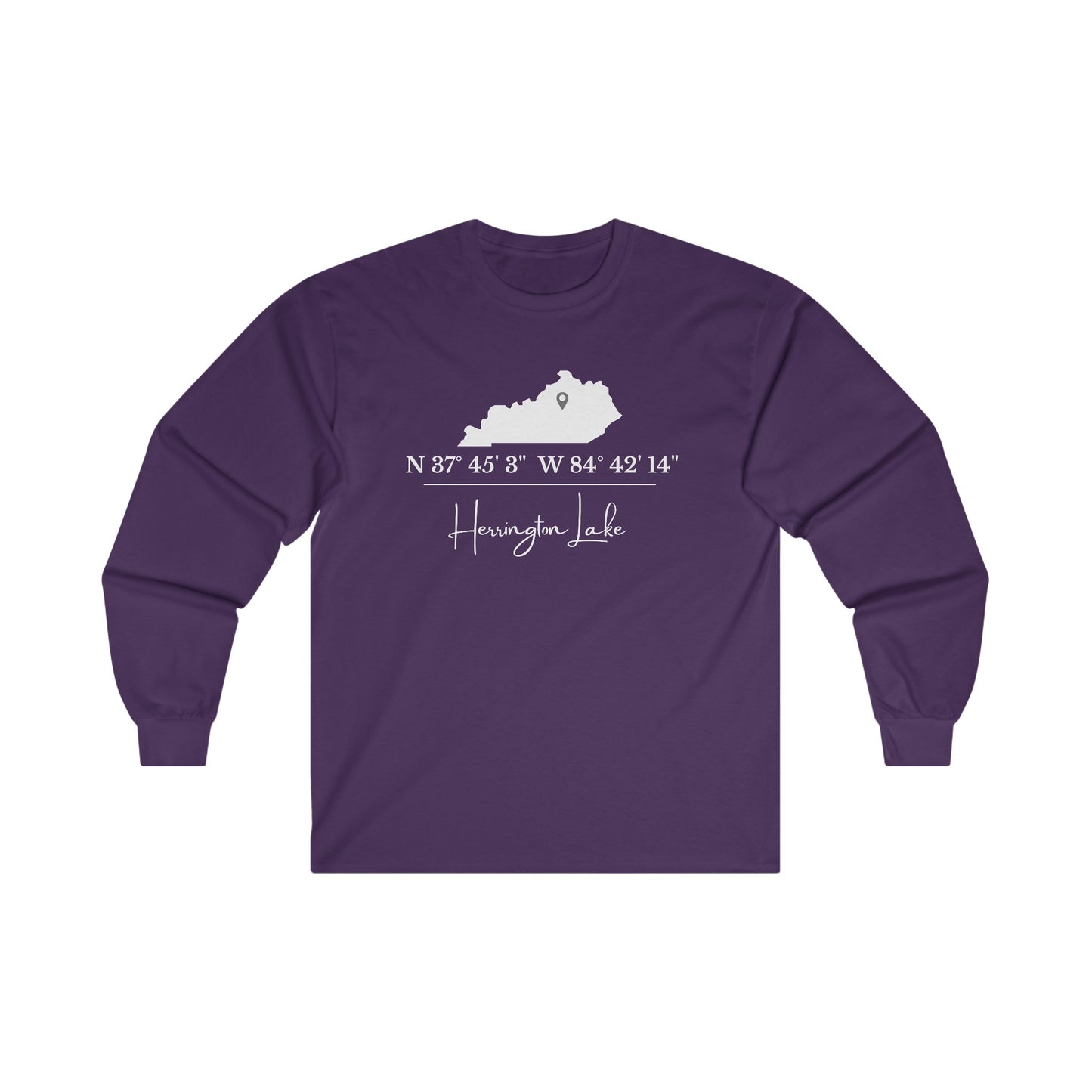 Herrington Lake Coordinates Long Sleeve Ultra Cotten Tee