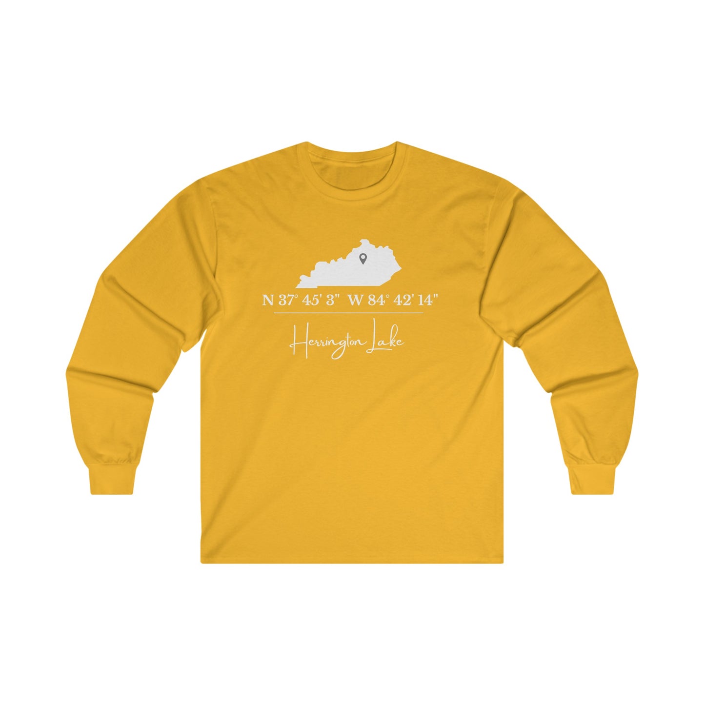 Herrington Lake Coordinates Long Sleeve Ultra Cotten Tee