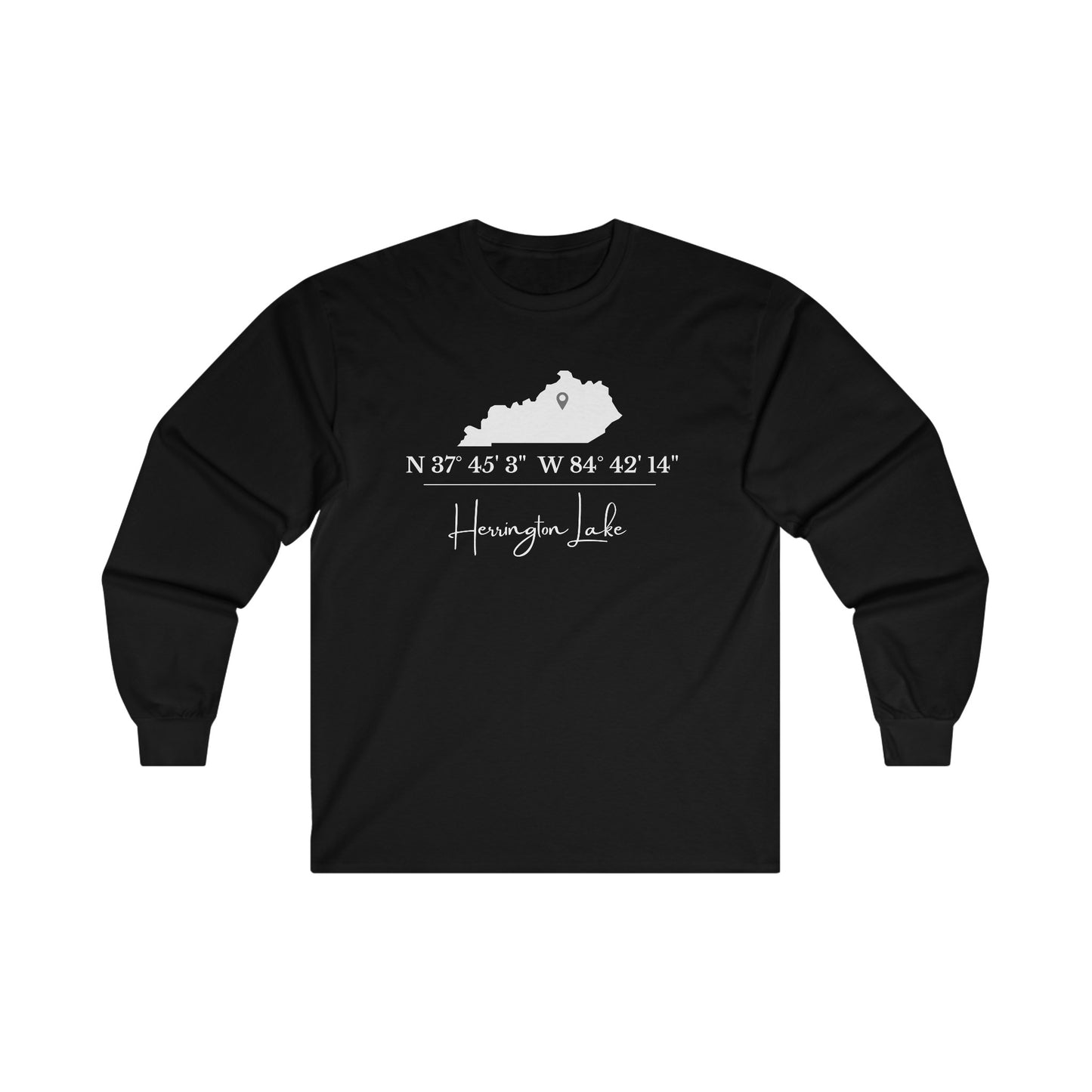 Herrington Lake Coordinates Long Sleeve Ultra Cotten Tee