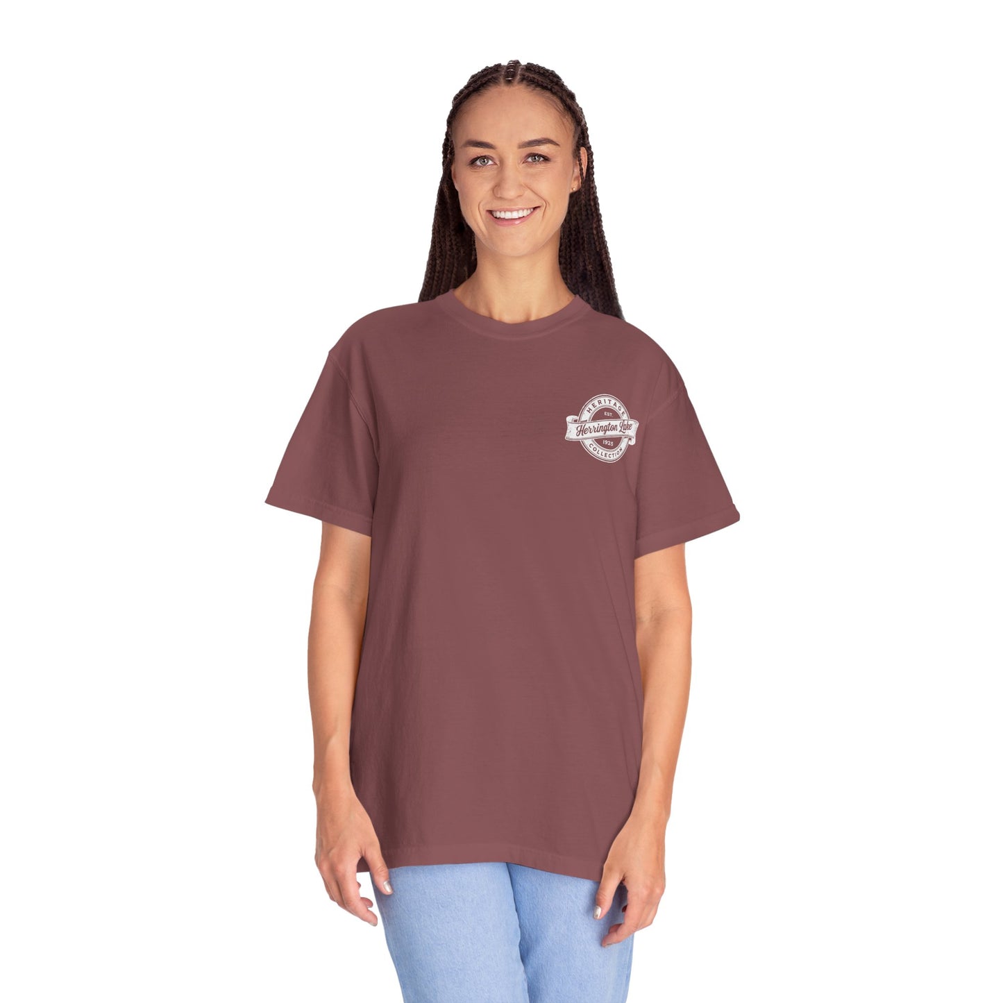 Vintage Herrington Lake Heritage Collection Premium Garment-Dyed Comfort Colors TShirt (Double-Sided Print)
