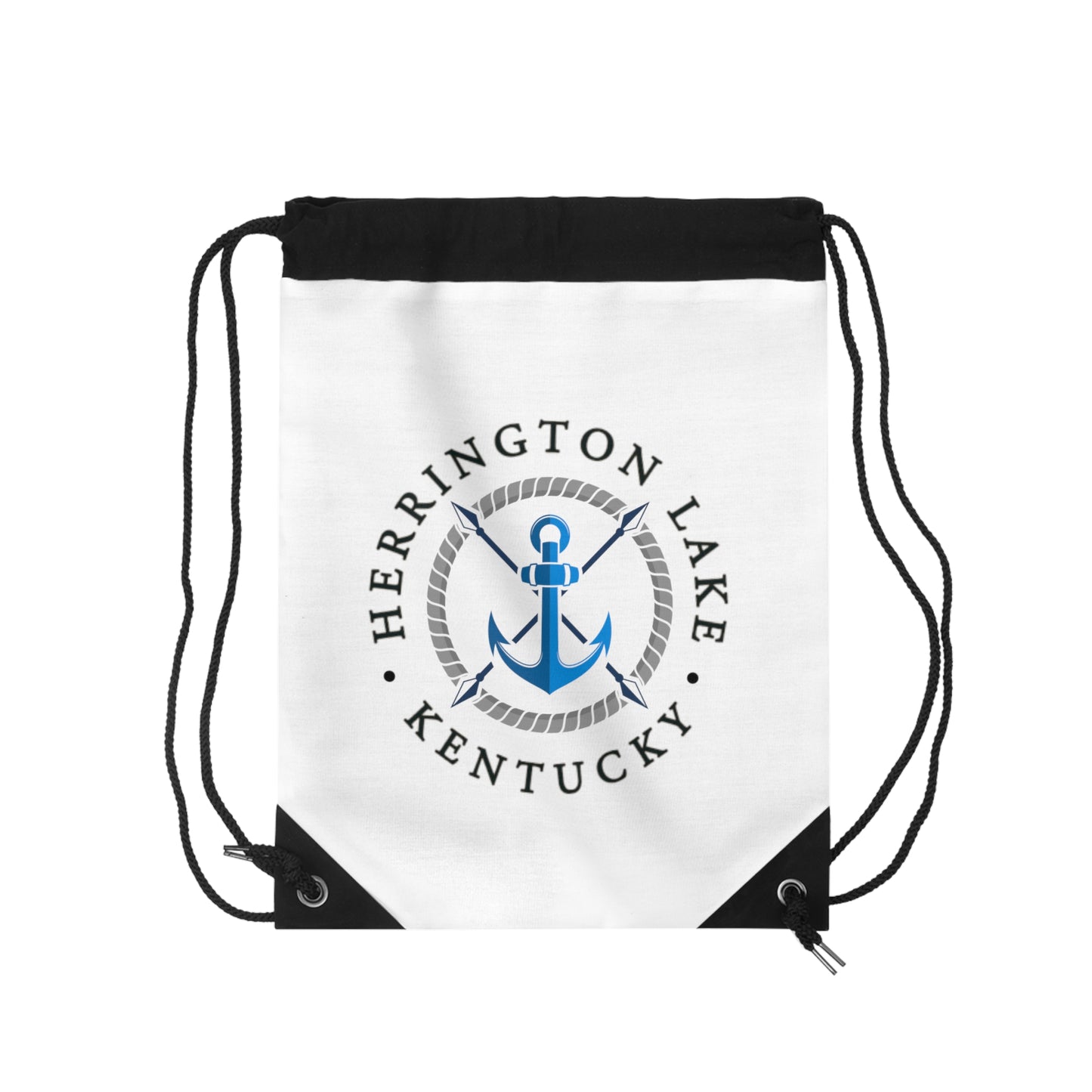 Herrington Lake Anchor Drawstring Bag