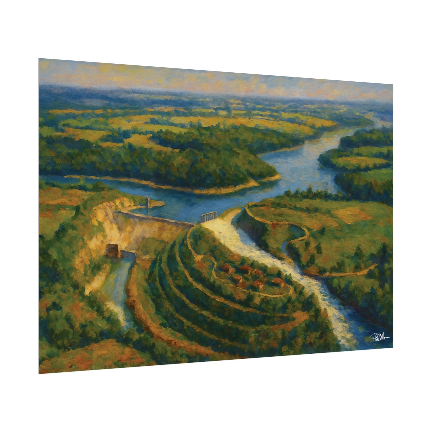 "Dix Dam: A Painter's Perspective" Textured Watercolor Matte Posters (285 gsm watercolor paper)