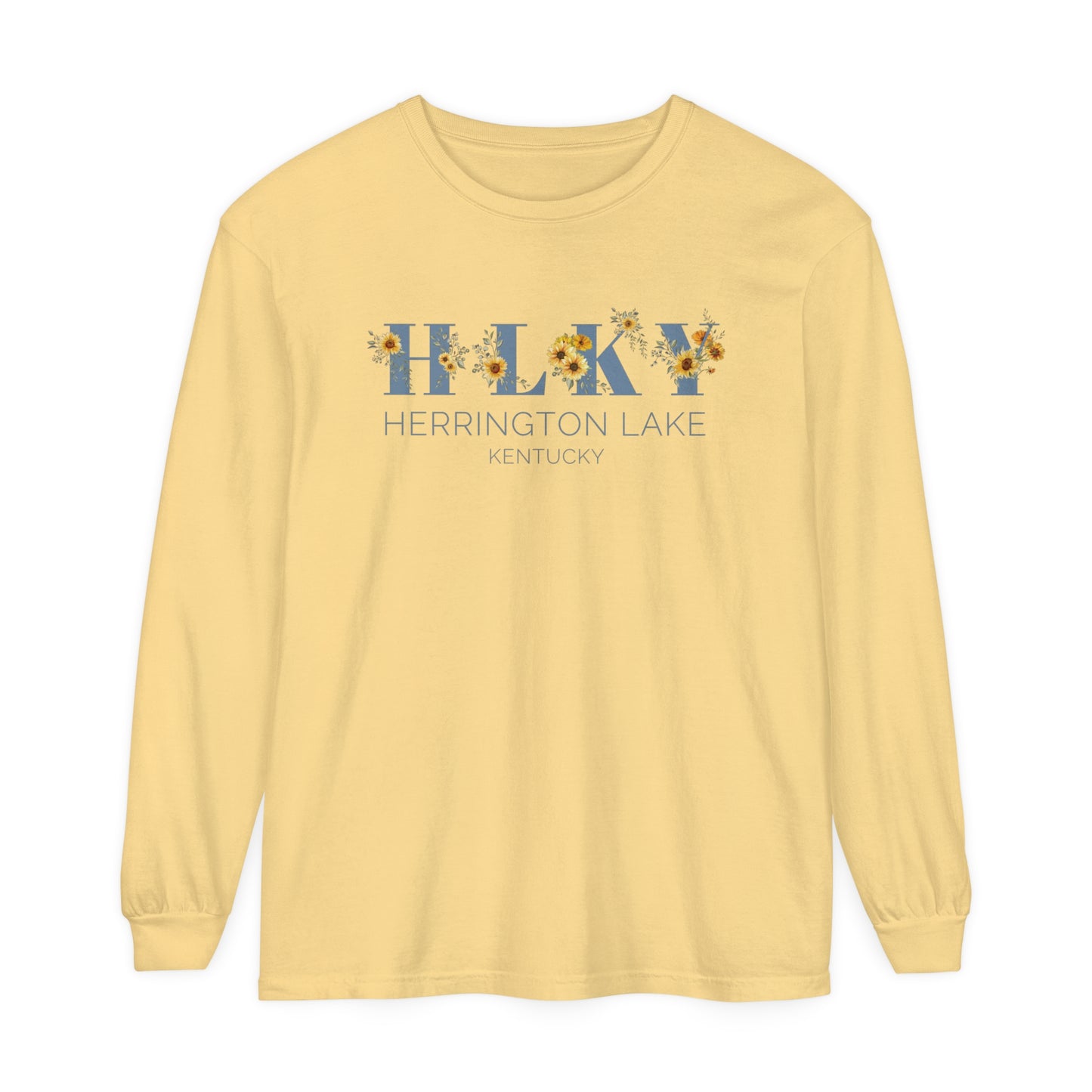 HLKY Collection Sunflowers Garment-Dyed Comfort Colors™ Long Sleeve T-Shirt