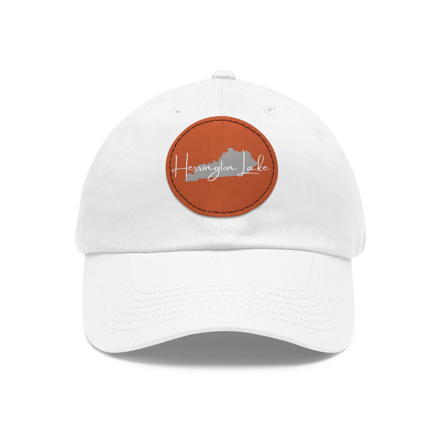 Herrington Lake Signature Collection Dad Hat with Leather Patch (Round)