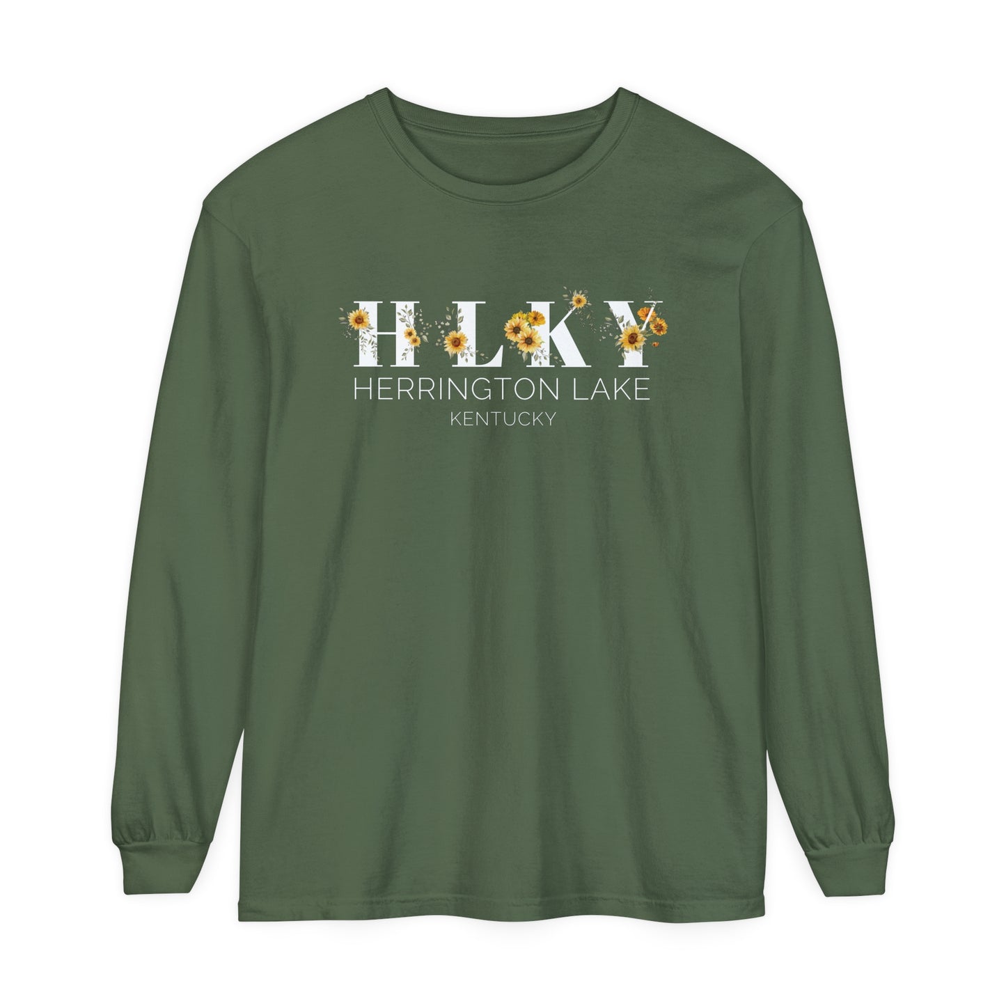 HLKY Collection Sunflowers Garment-Dyed Comfort Colors™ Long Sleeve T-Shirt